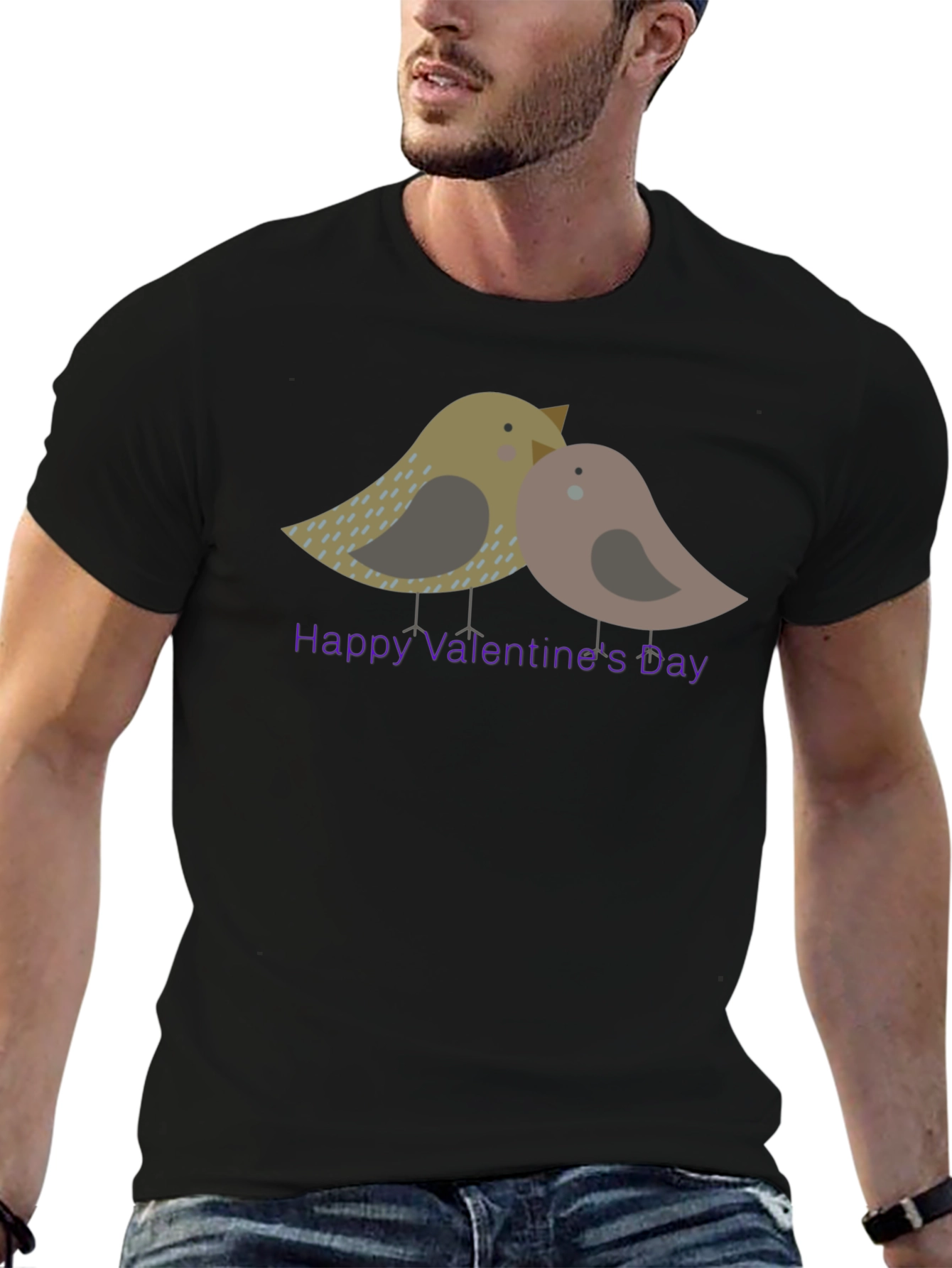 Valentines Day Bird Graphic Tee