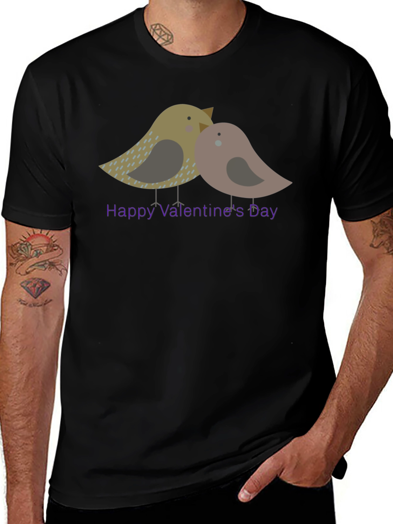 Valentines Day Bird Graphic Tee