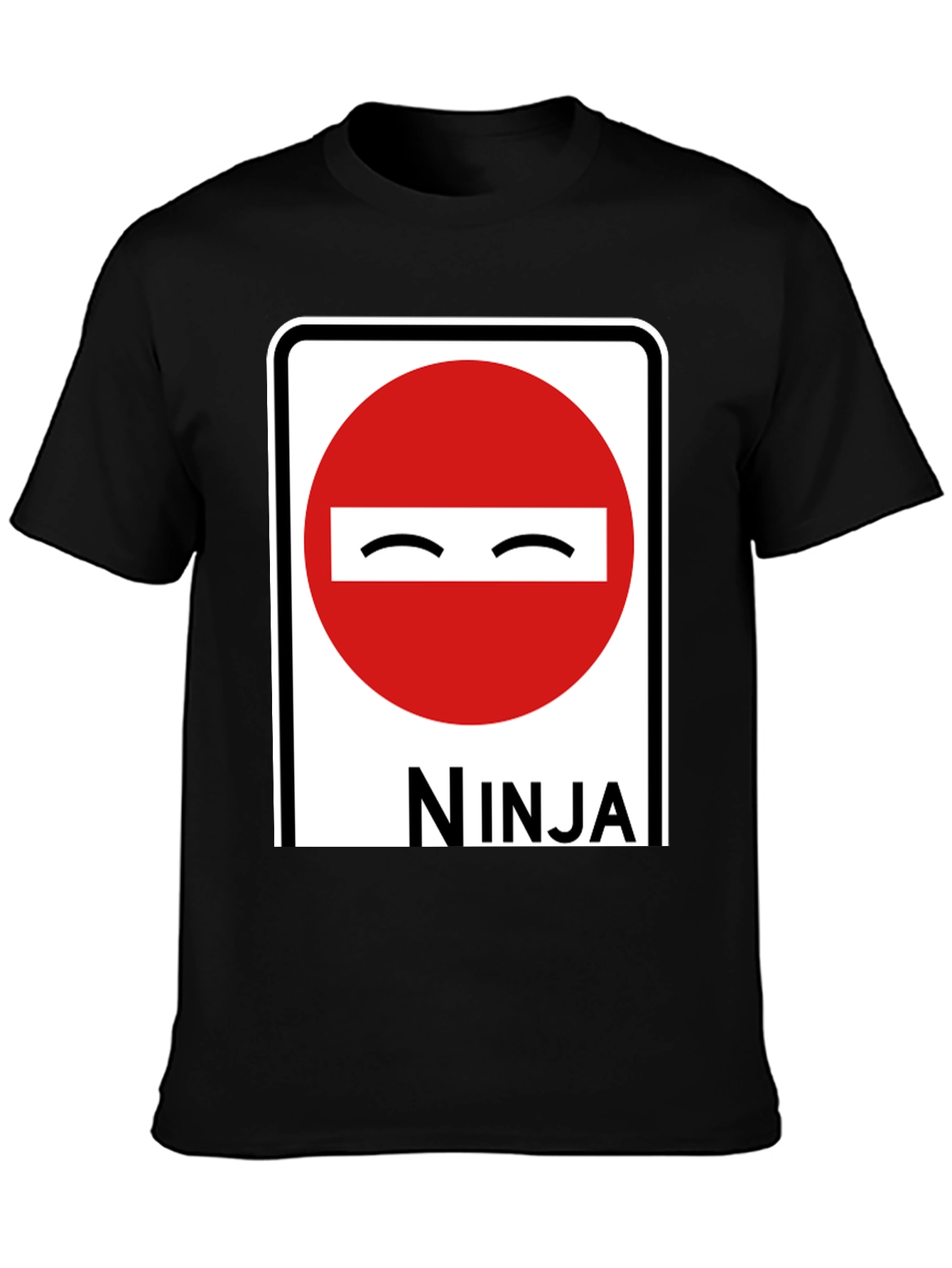 Ninja Road Sign Graphic T-Shirt