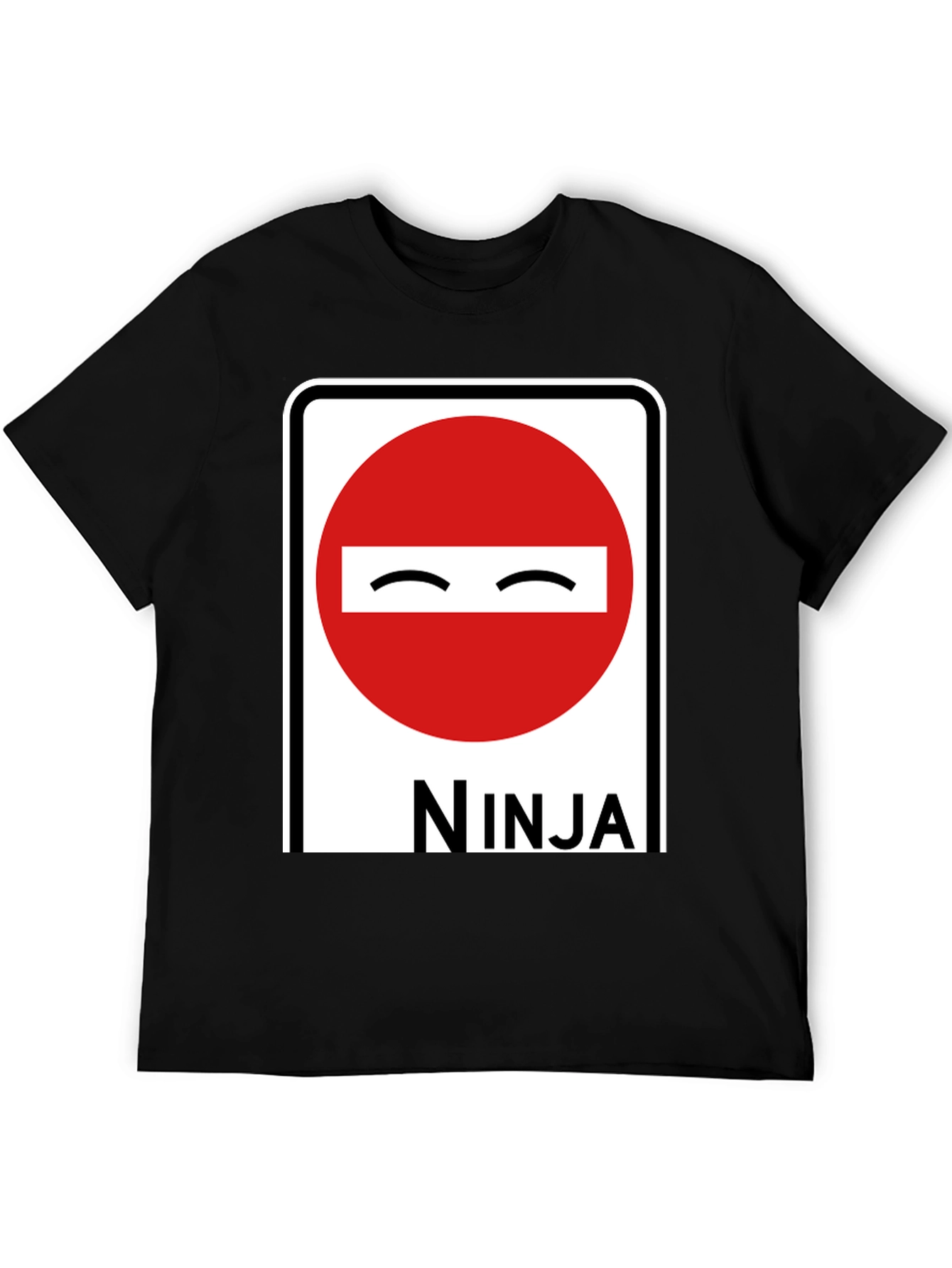Ninja Road Sign Graphic T-Shirt