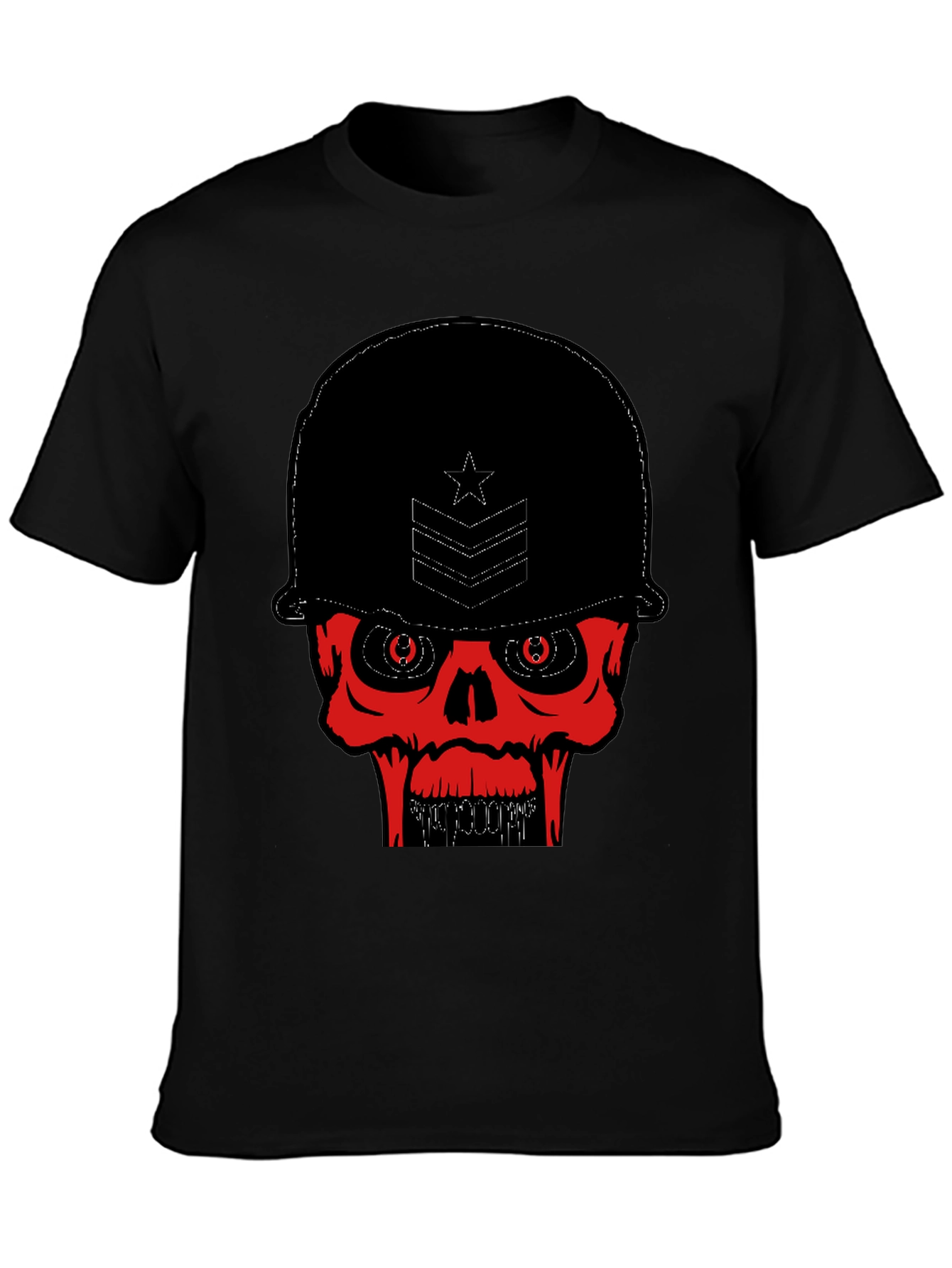 Skull Soldier Graphic Tee - Black