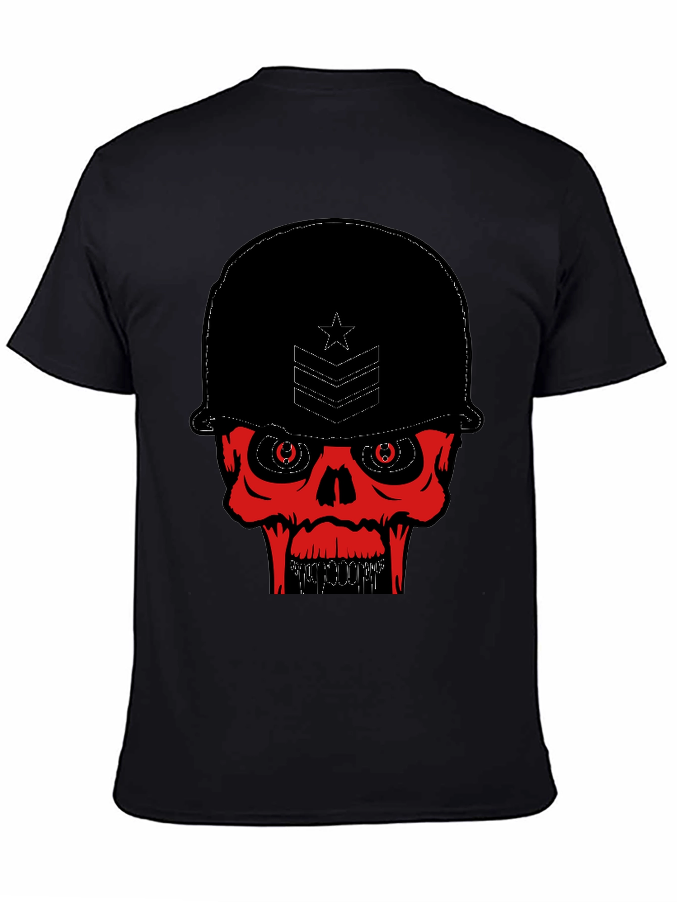 Skull Soldier Graphic Tee - Black
