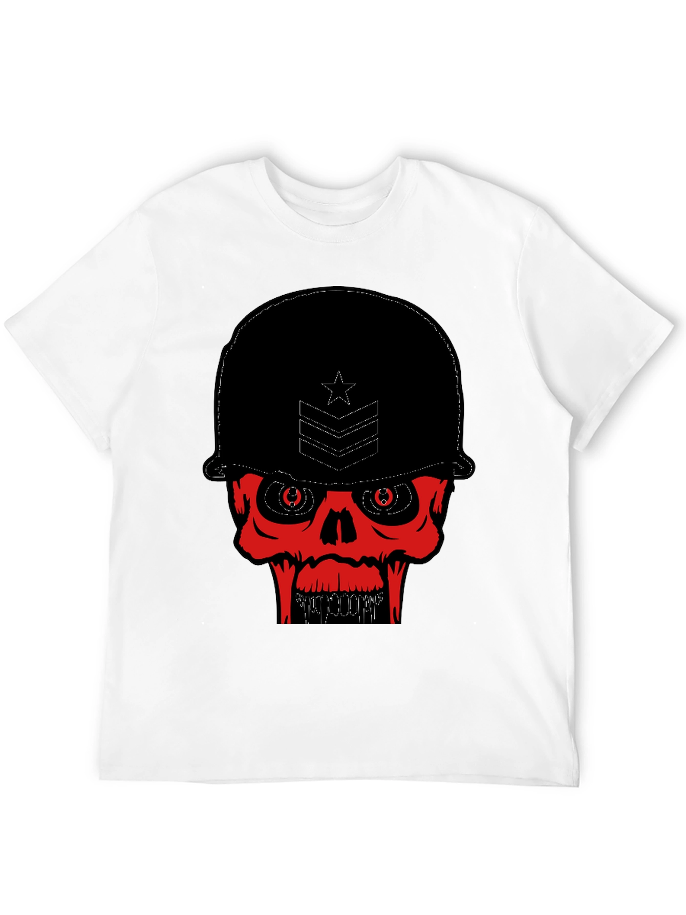 Skull Soldier Graphic Tee - Black