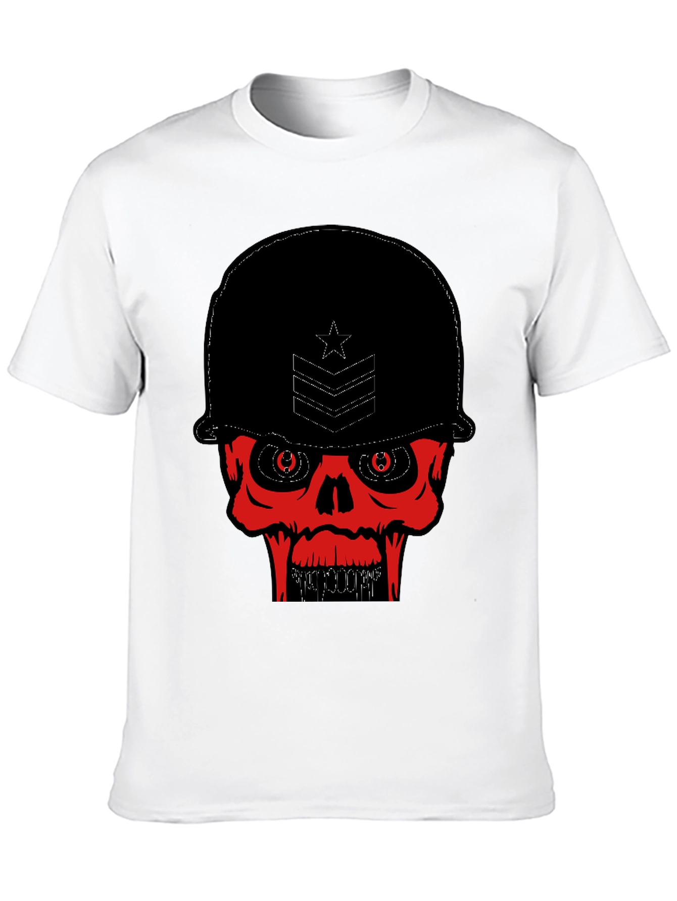 Skull Soldier Graphic Tee - Black