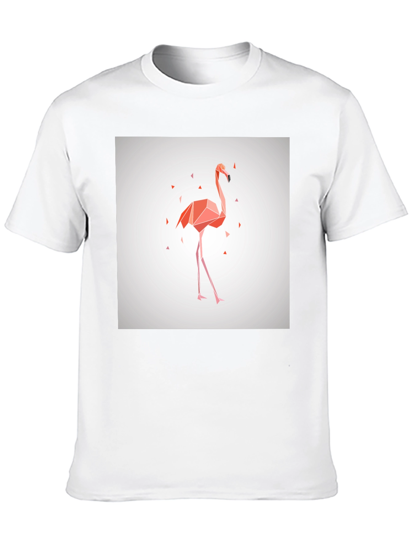 Geometric Flamingo Graphic Tee - Modern Style