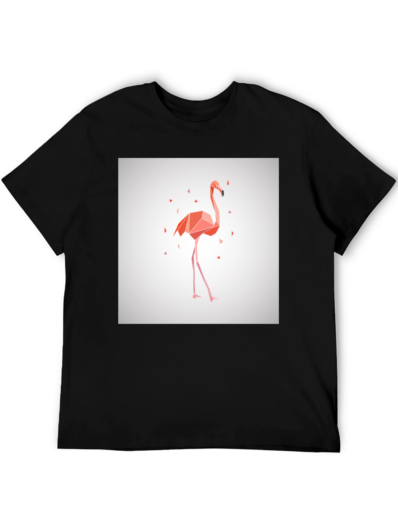 Geometric Flamingo Graphic Tee - Modern Style