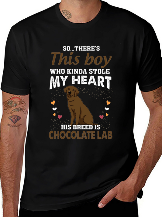 Chocolate Lab Dog Lover Graphic Tee