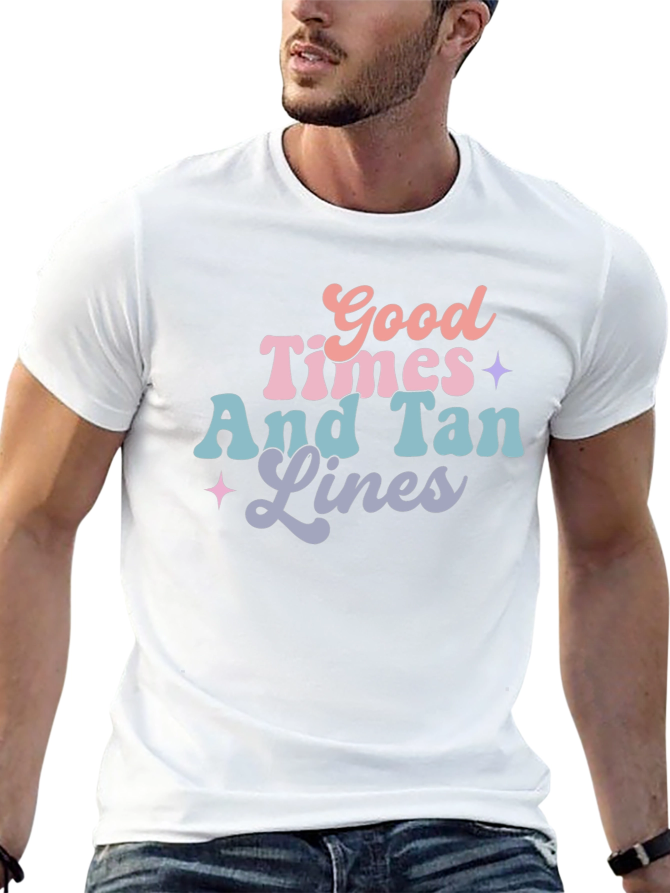 Good Times & Tan Lines Graphic Tee - Black