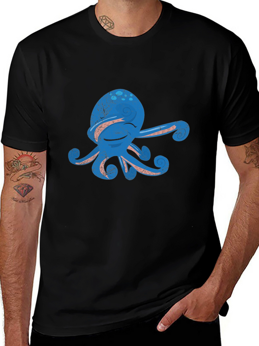 Cool Octopus Graphic Tee - Soft Cotton Blend