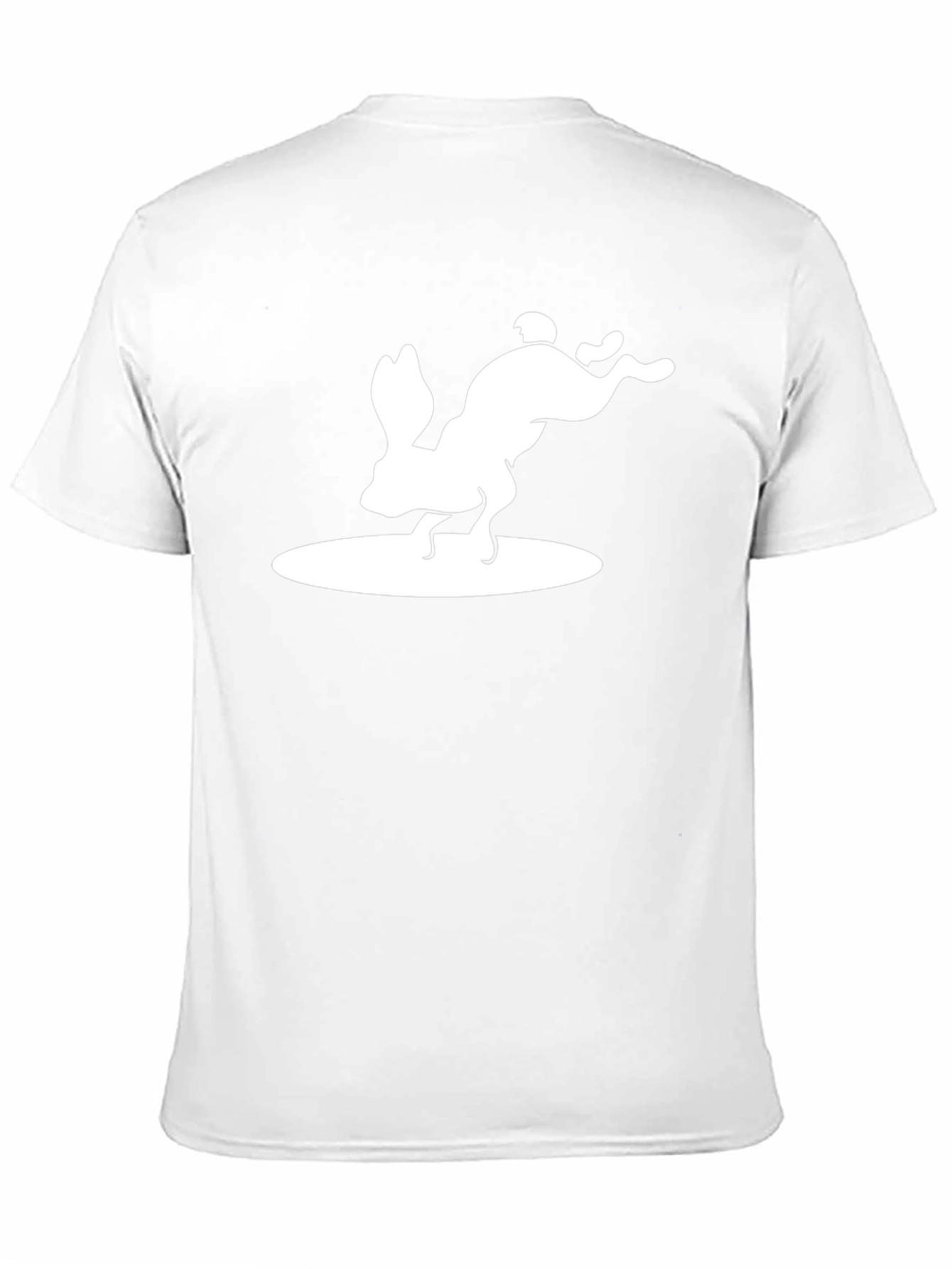 Rabbit Silhouette Graphic Print Black T-Shirt
