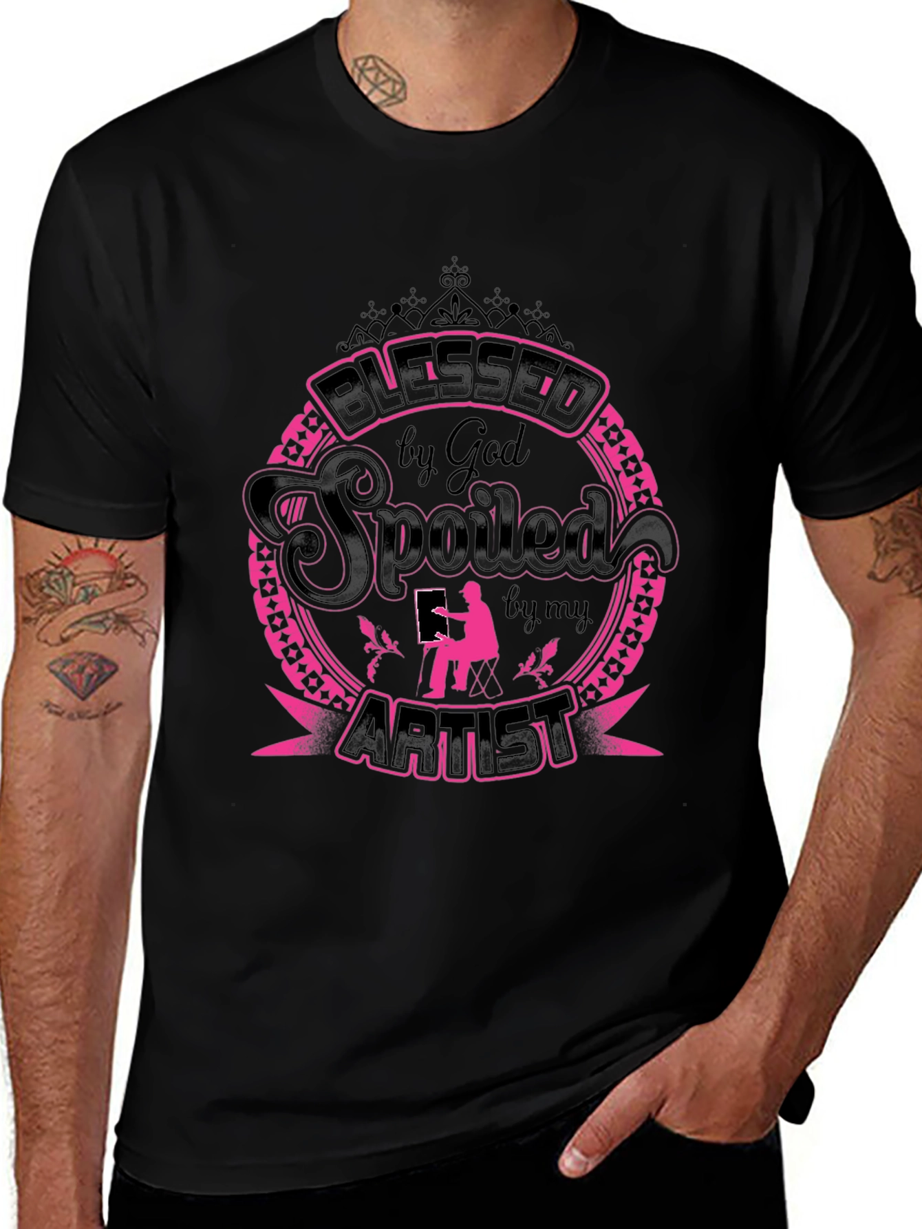 Blessed & Spoiled by Artist Graphic T-Shirt