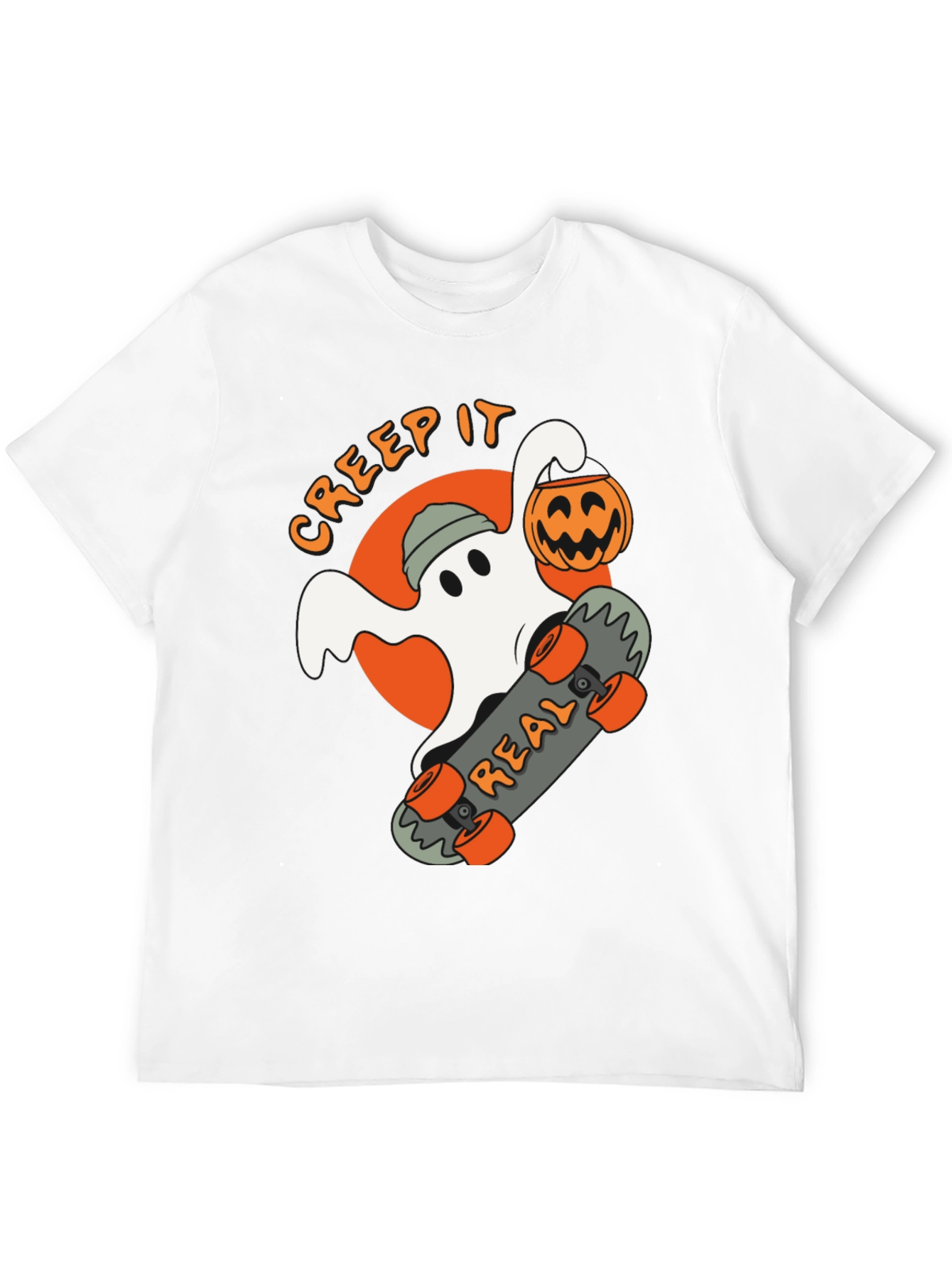 Creep It Real Ghost Skateboard T-Shirt
