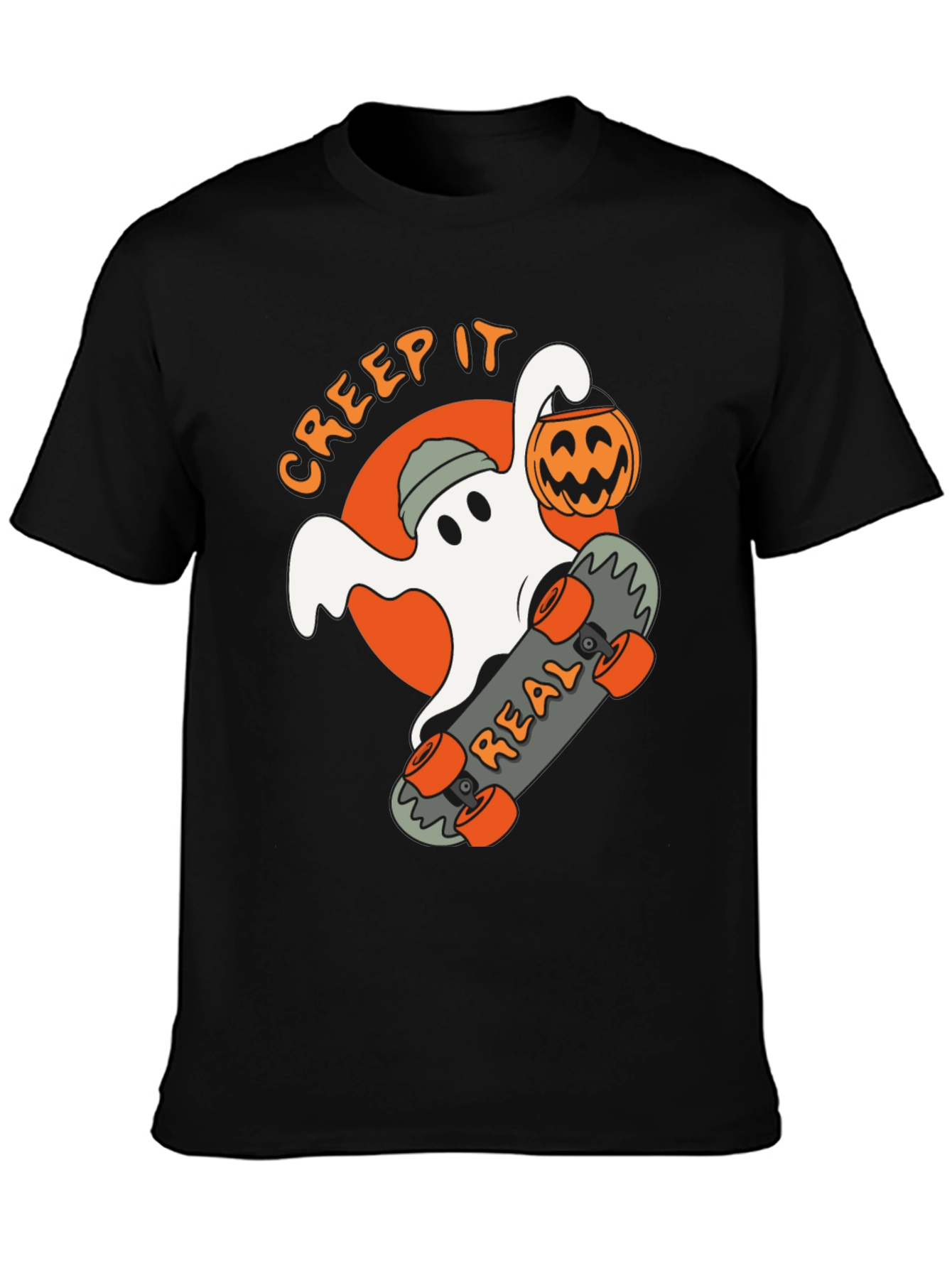 Creep It Real Ghost Skateboard T-Shirt