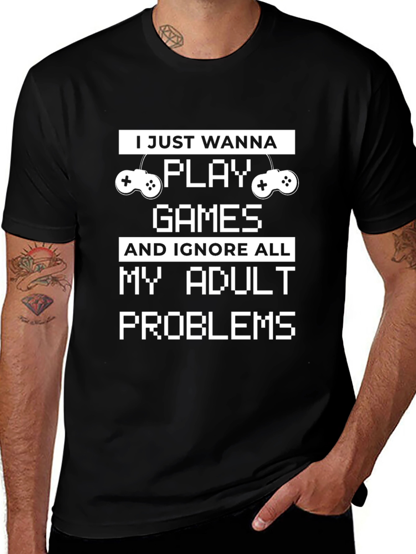 Gamer T-Shirt: Ignore Adult Problems & Play Games