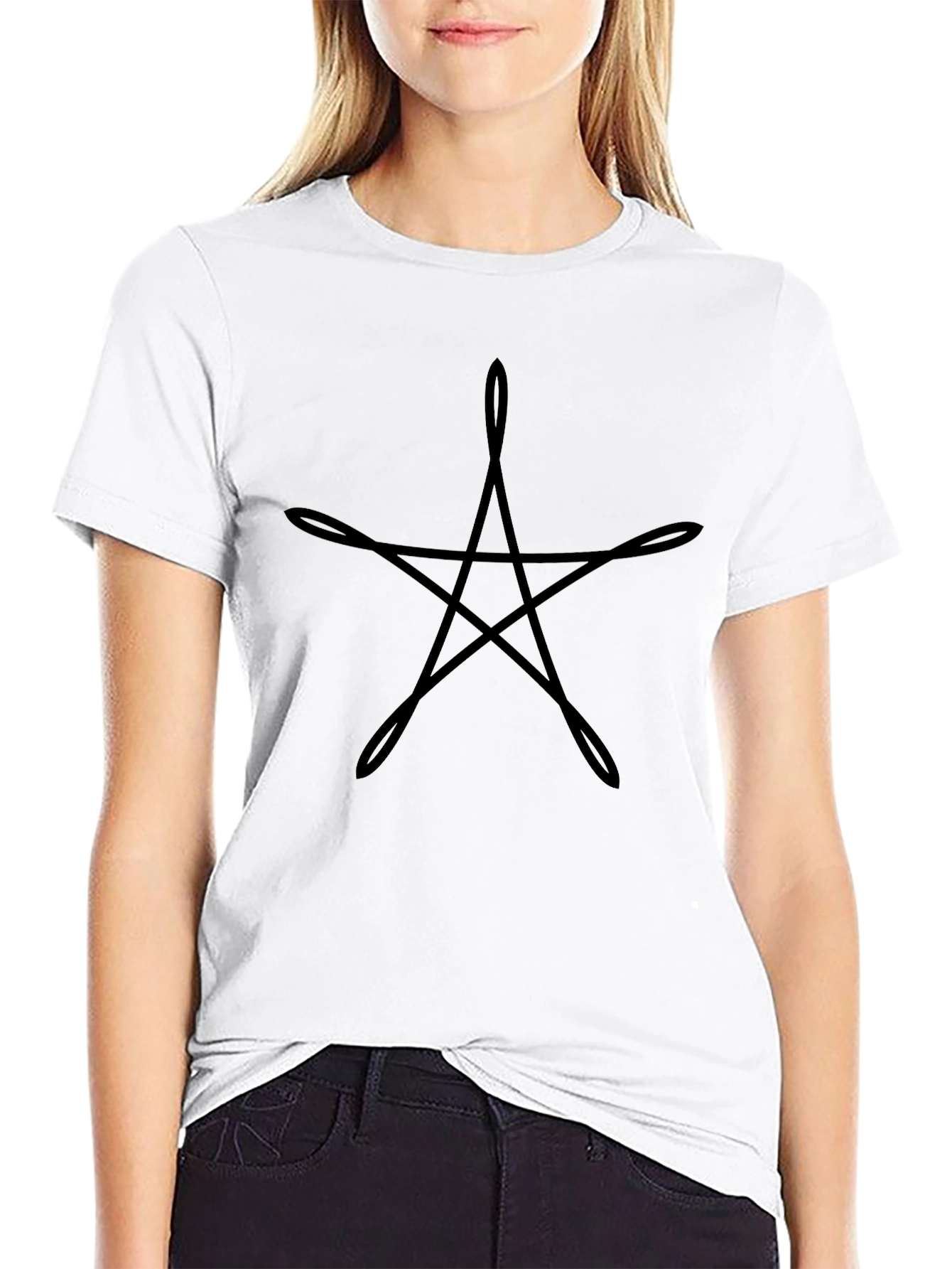 Occult Star Graphic Black T-Shirt