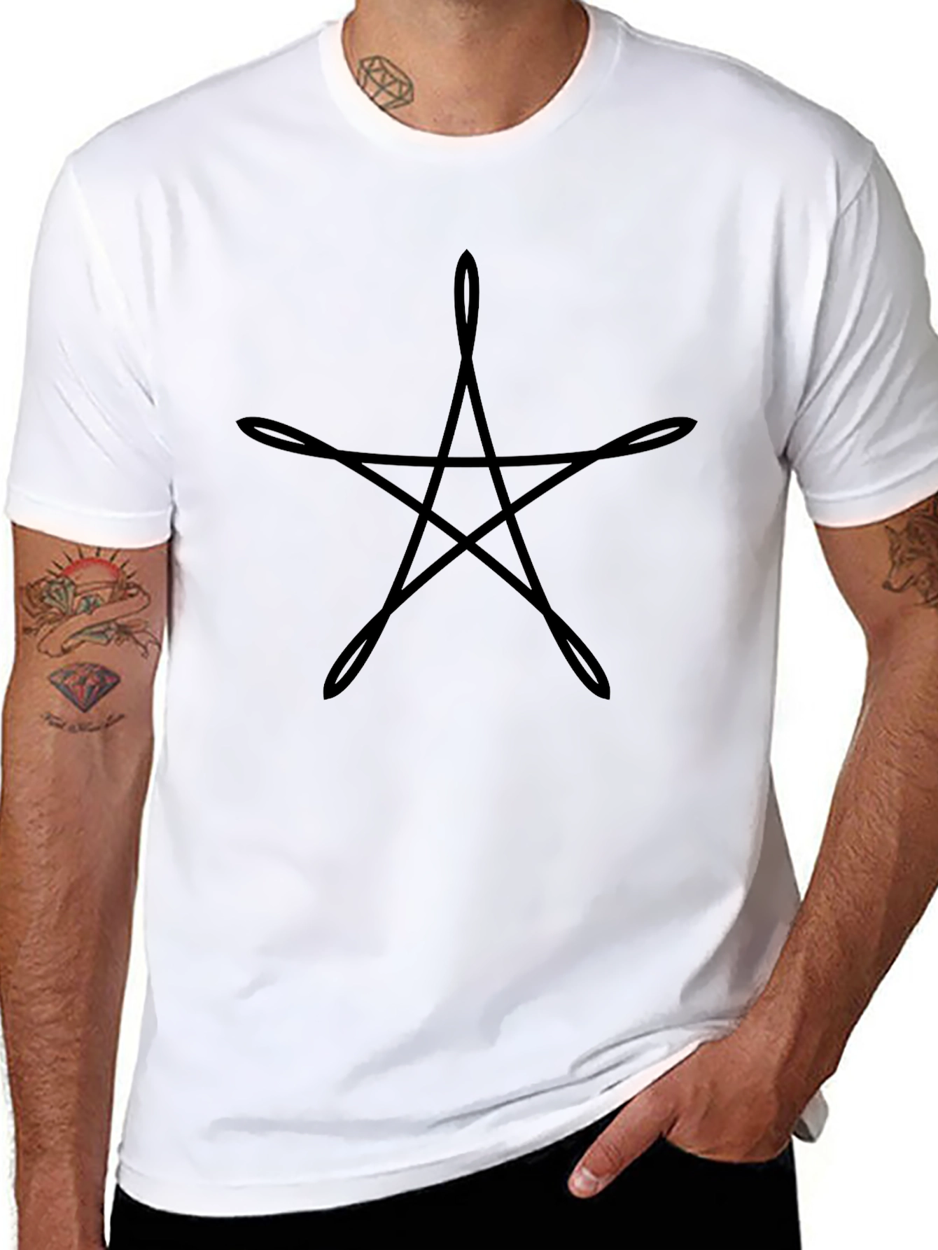 Occult Star Graphic Black T-Shirt