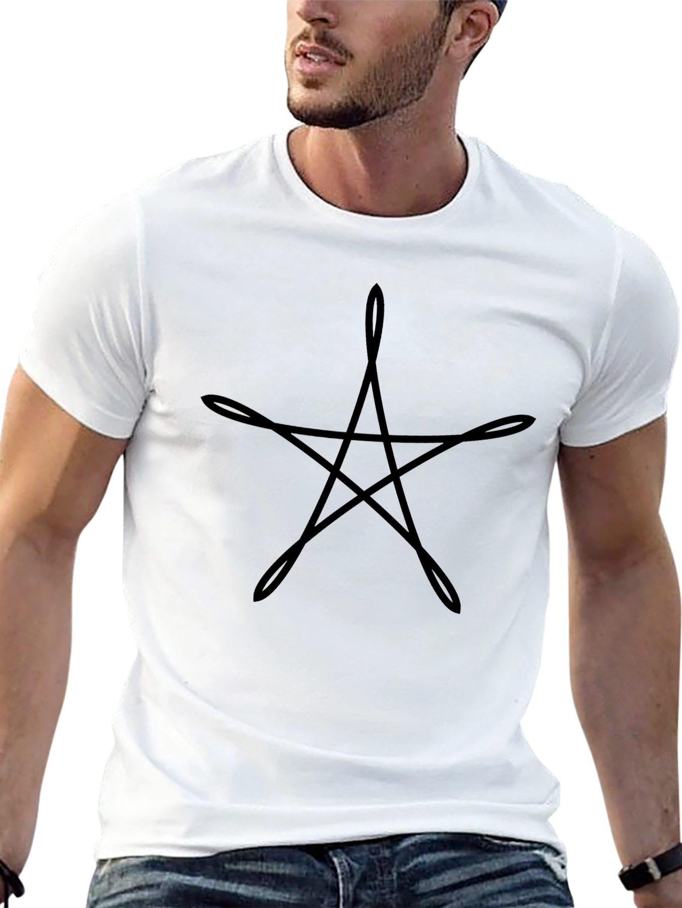 Occult Star Graphic Black T-Shirt