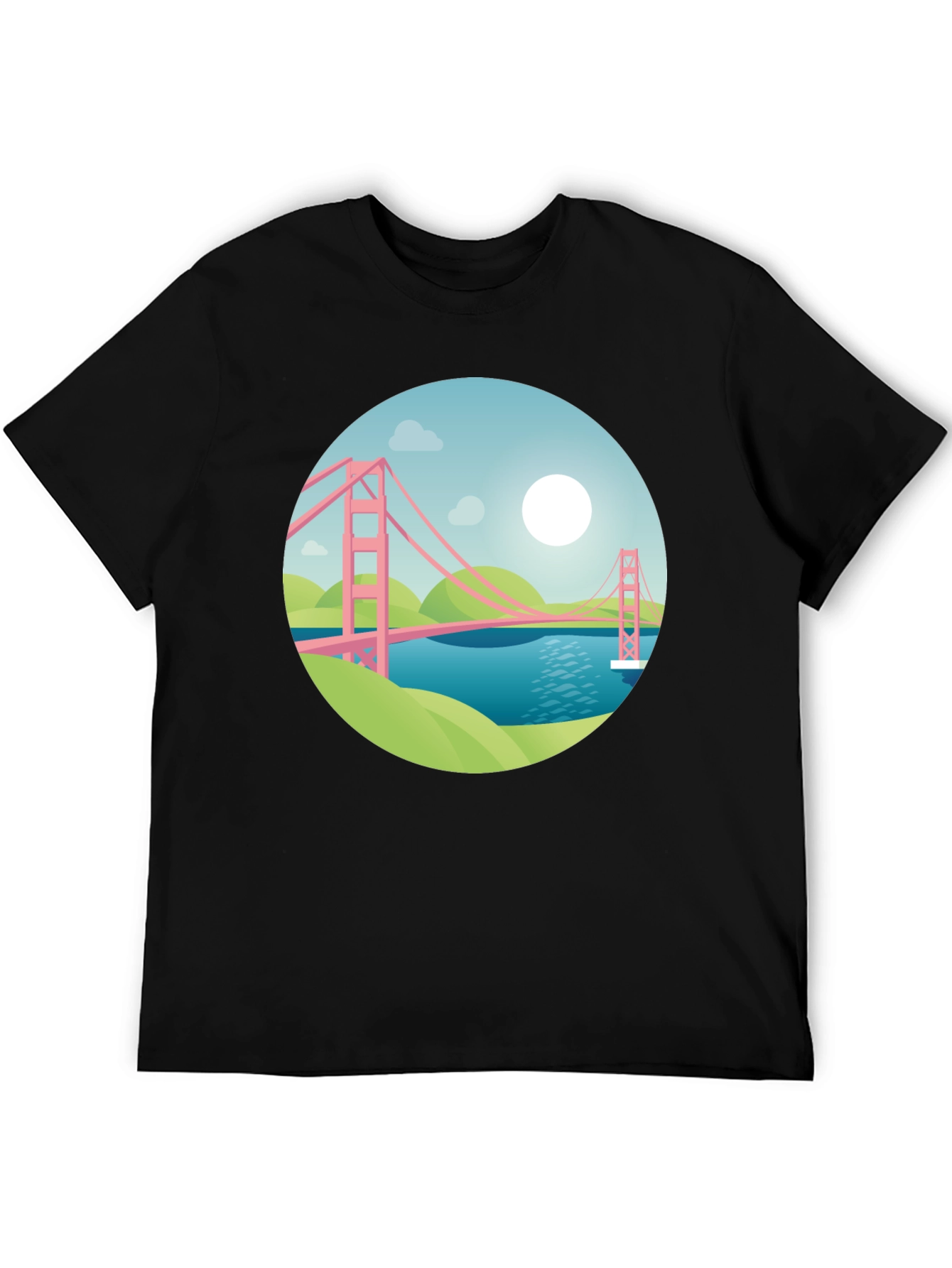 Golden Gate Graphic Black T-Shirt