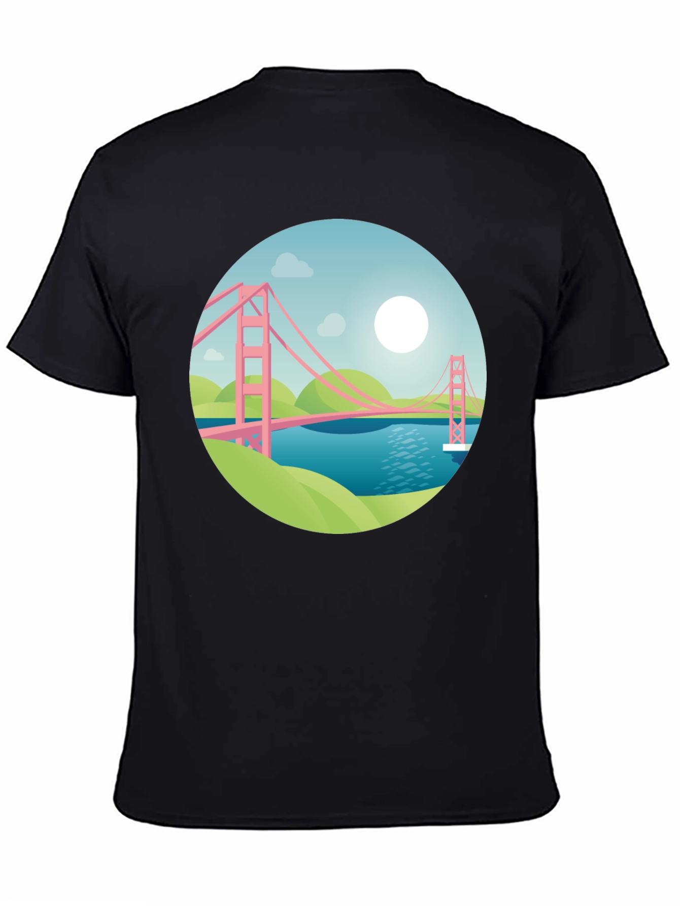 Golden Gate Graphic Black T-Shirt