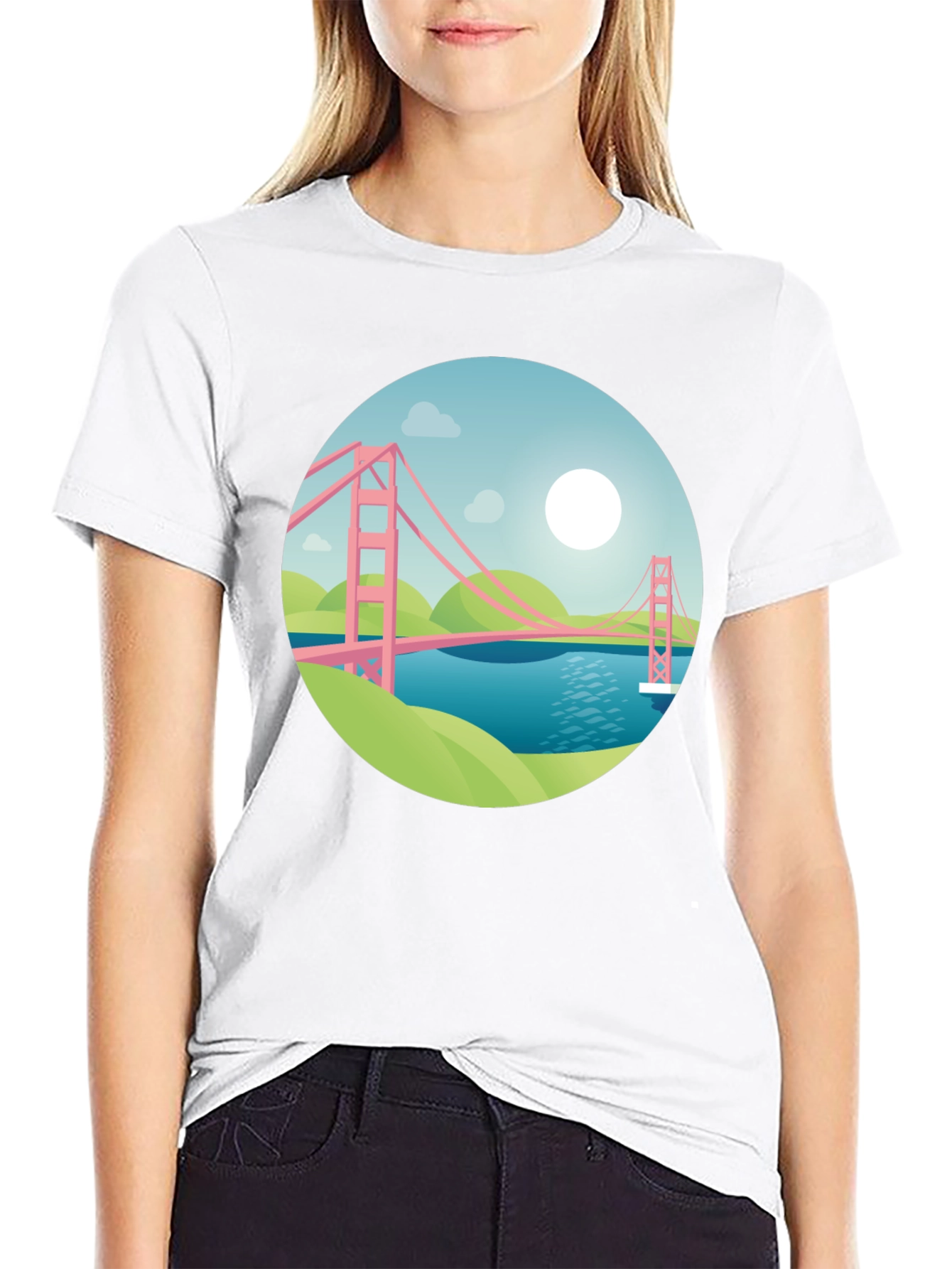 Golden Gate Graphic Black T-Shirt