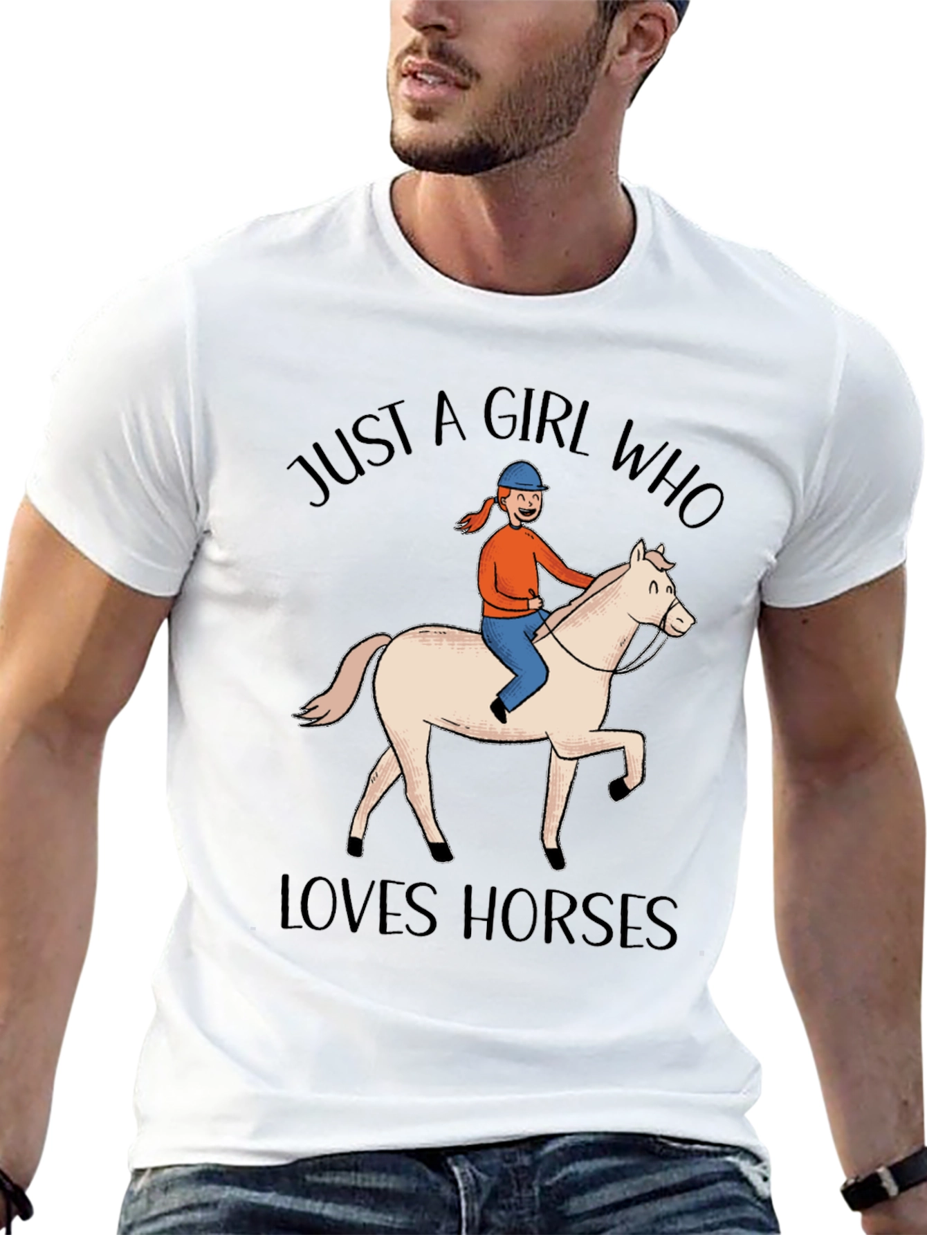 Just a Girl Who Loves Horses Graphic Tee