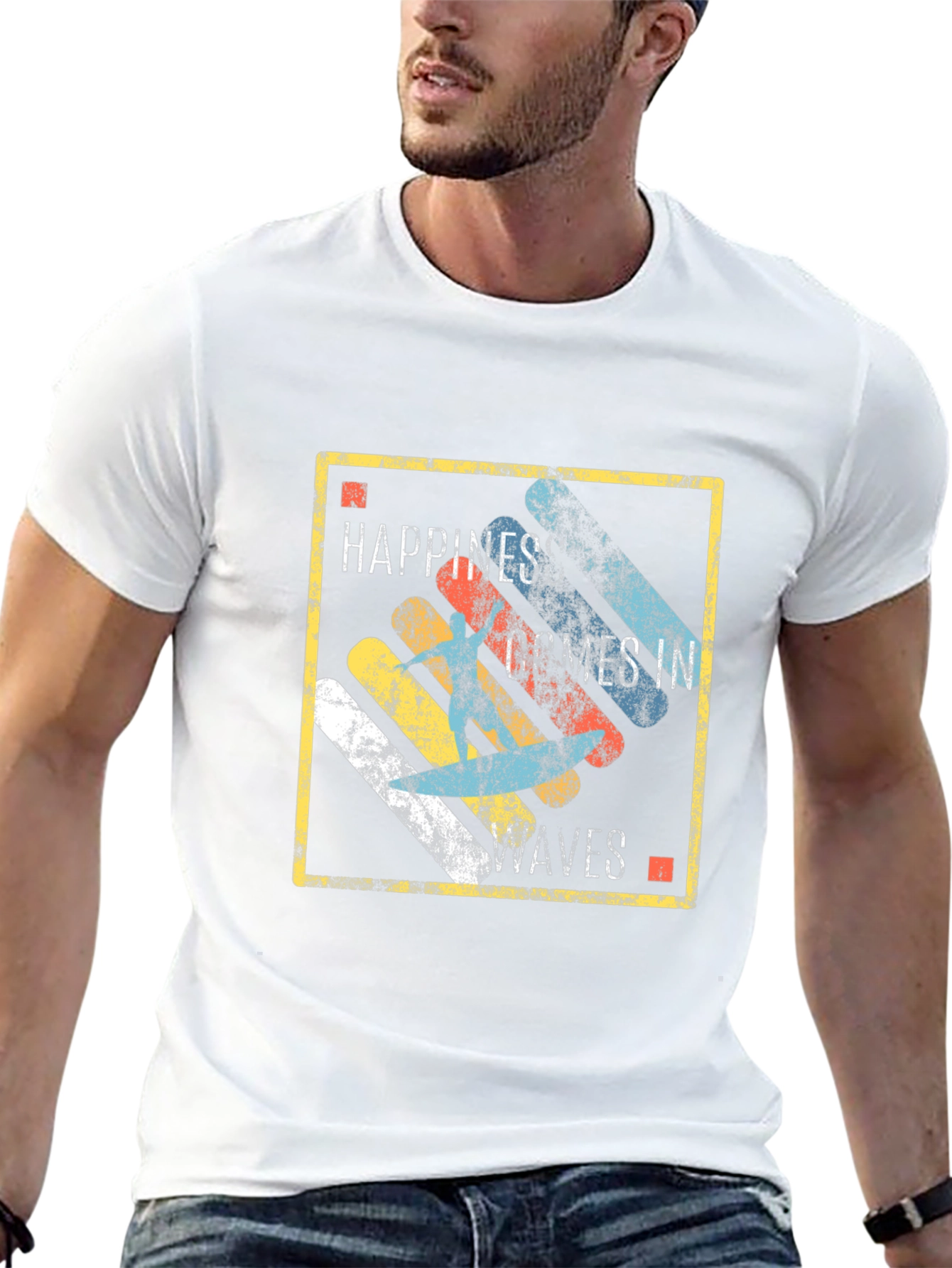 Happiness Comes in Waves Graphic T-Shirt