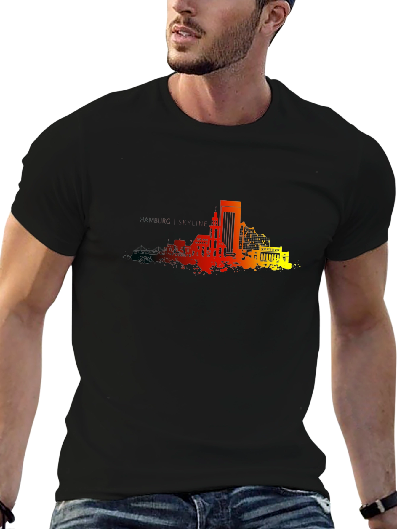 Urban Skyline Graphic Tee - Modern Cityscape Design