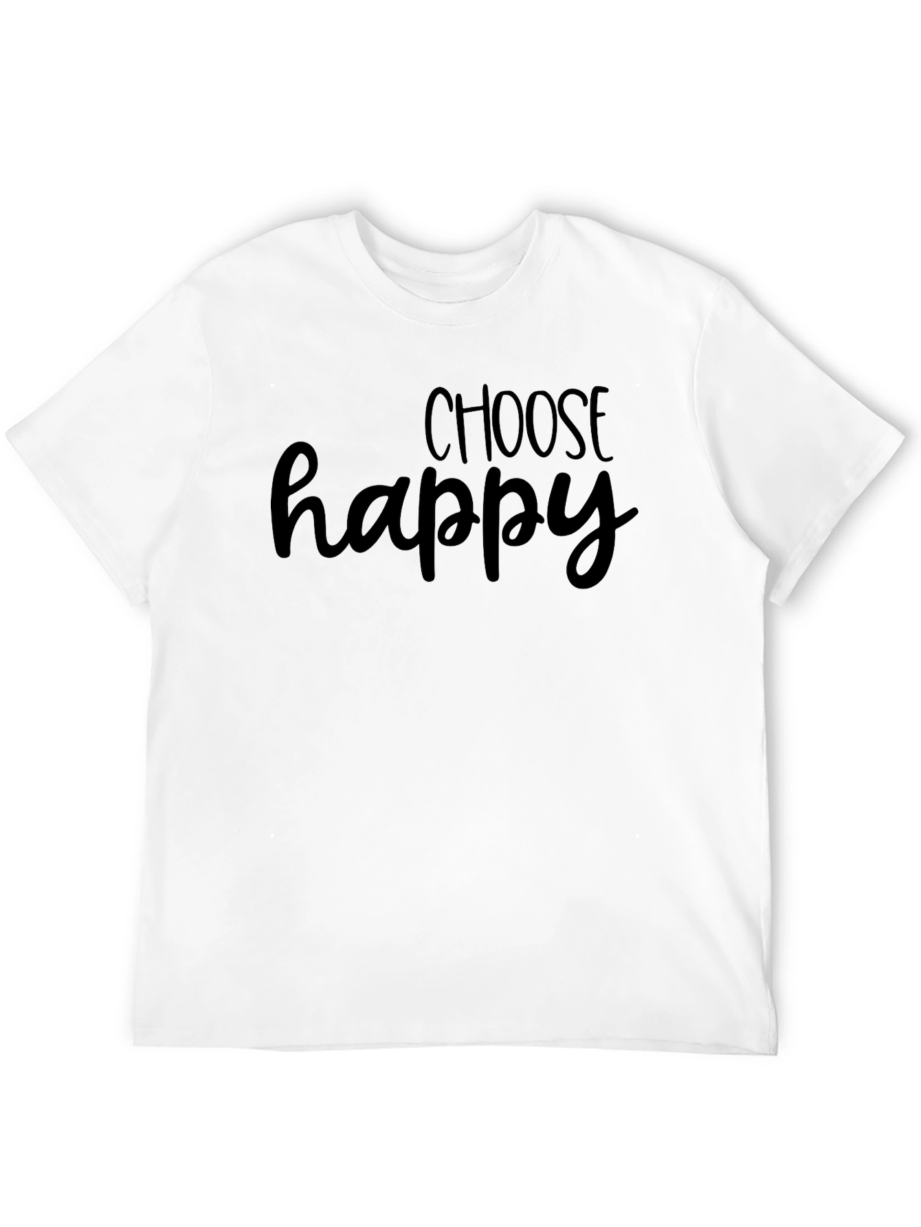Choose Happy Graphic Tee - Black T-Shirt