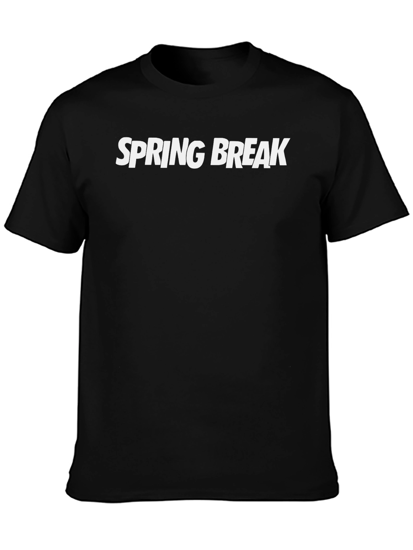 Spring Break Crew Neck T-Shirt - Black