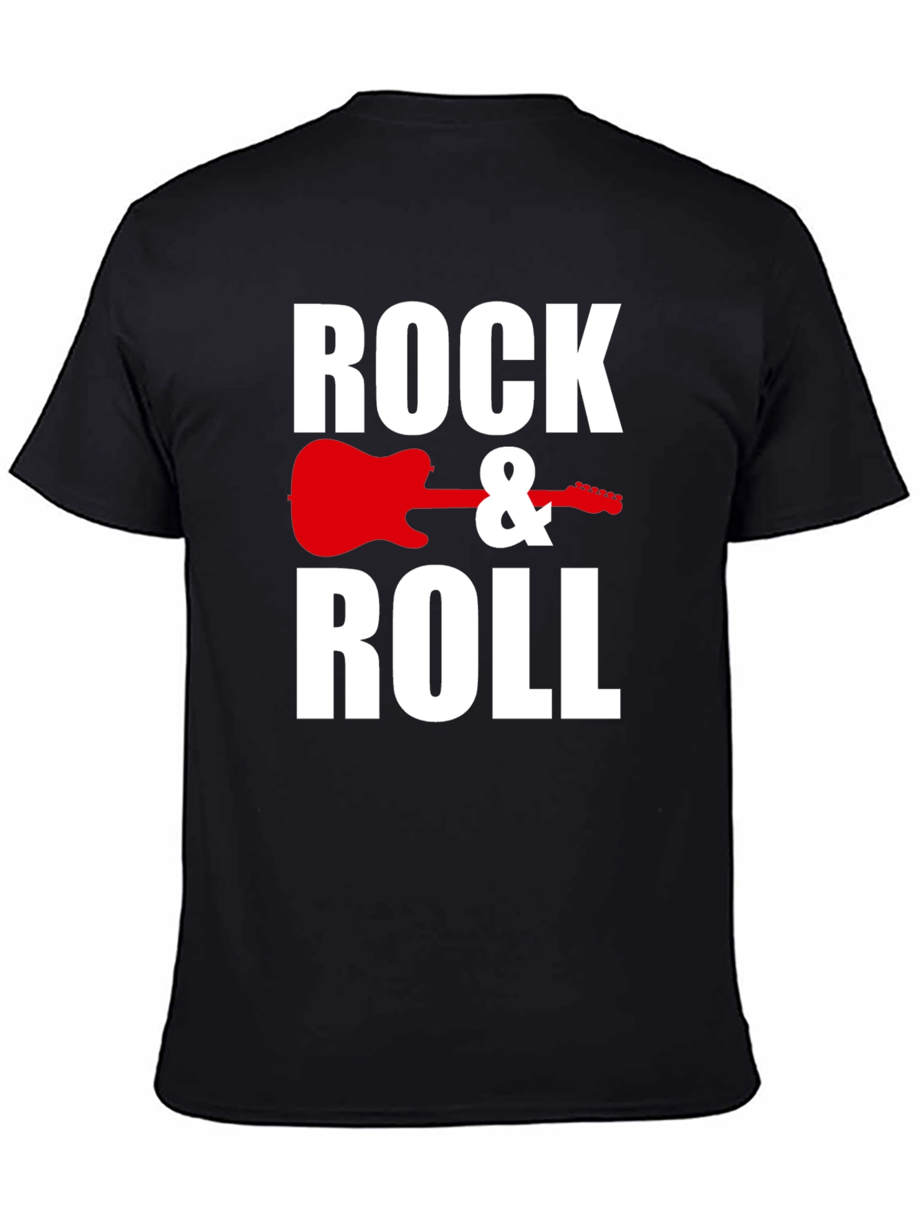 Rock & Roll Guitar Graphic Tee - Black