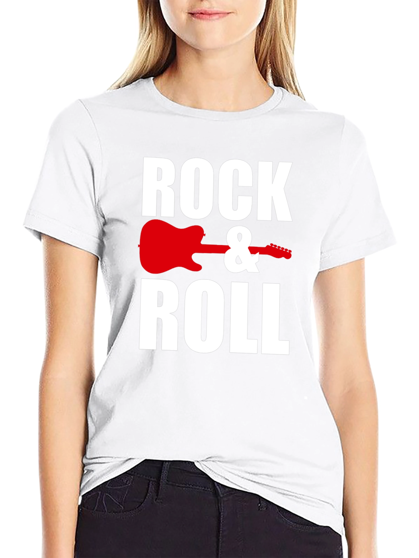 Rock & Roll Guitar Graphic Tee - Black