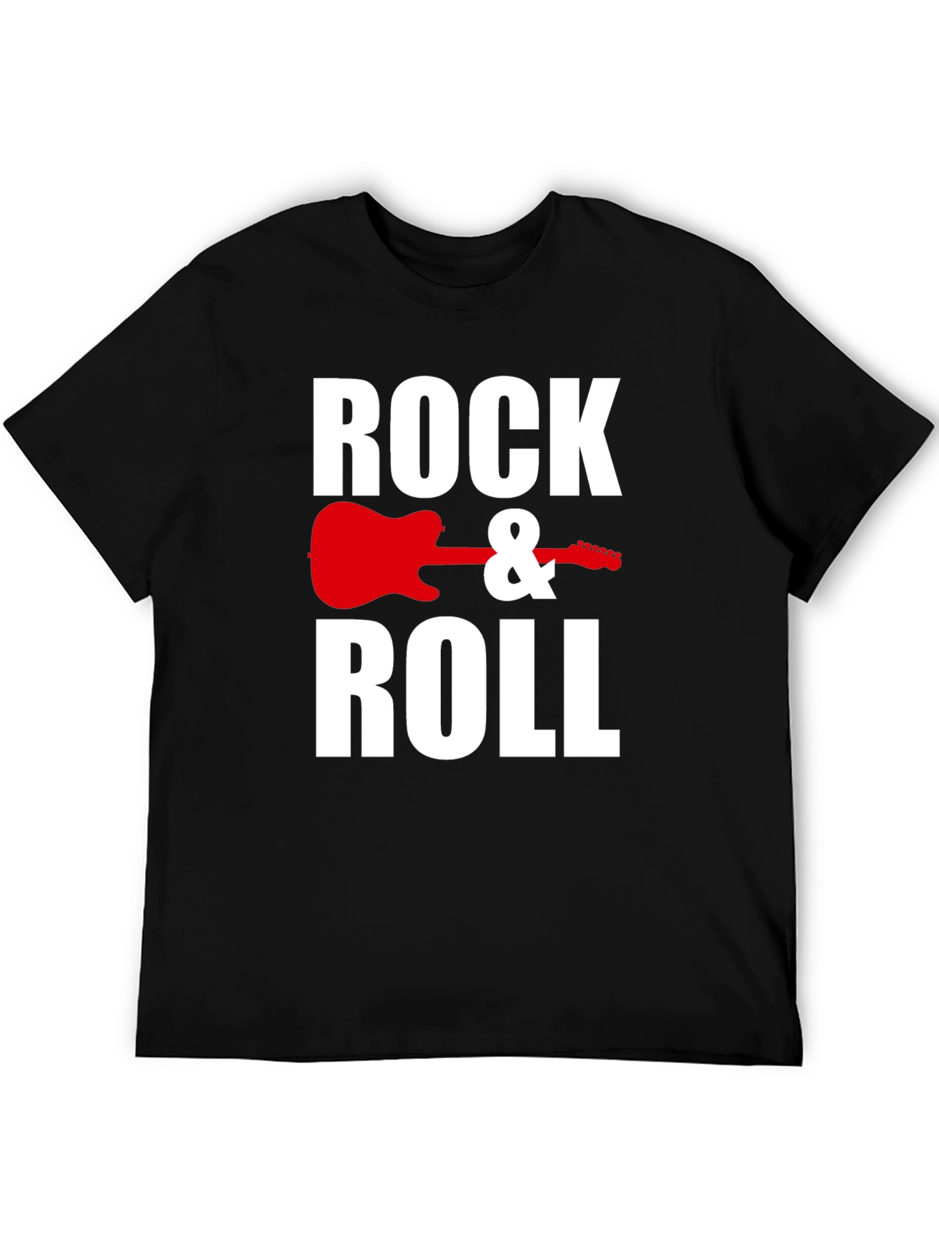 Rock & Roll Guitar Graphic Tee - Black