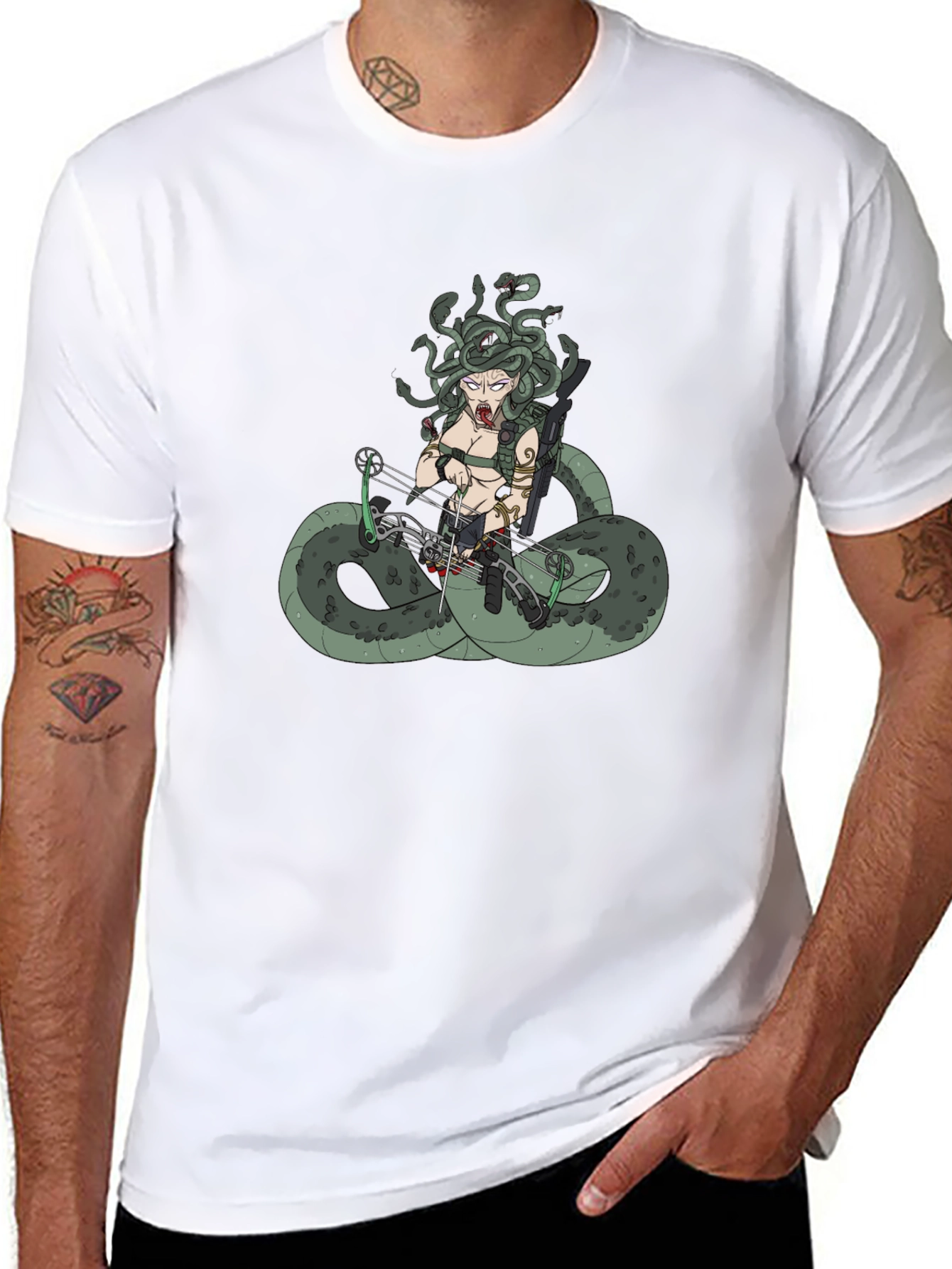 Medusa Archer T-Shirt - Mythical Warrior Tee