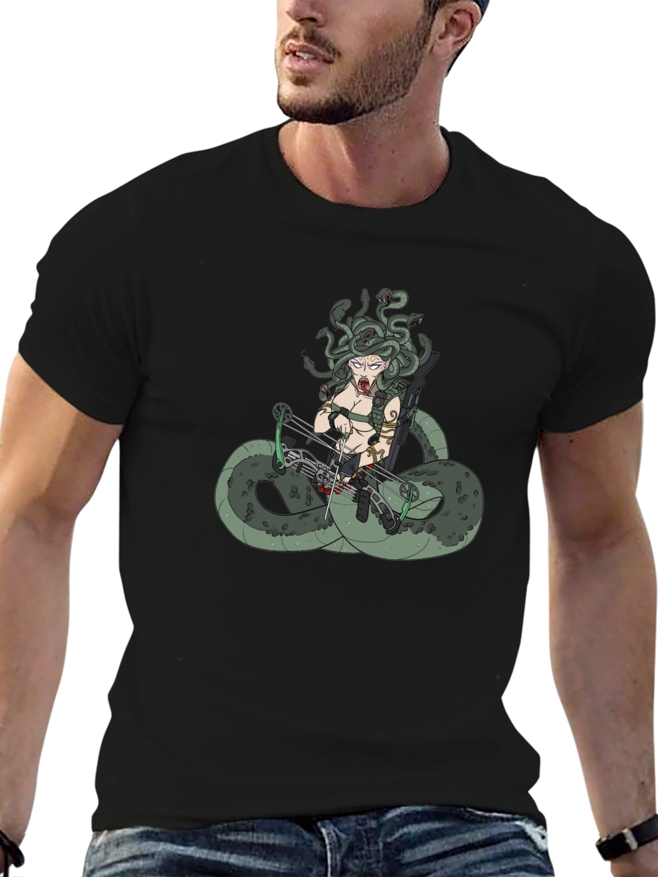 Medusa Archer T-Shirt - Mythical Warrior Tee
