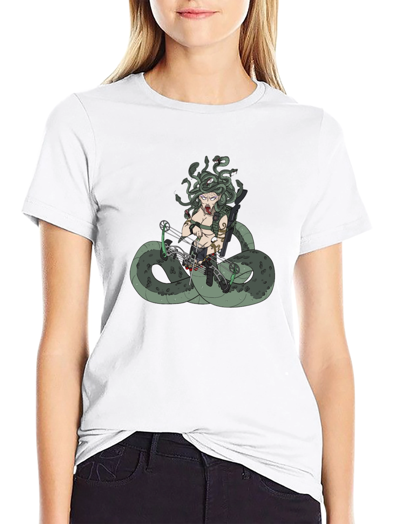 Medusa Archer T-Shirt - Mythical Warrior Tee