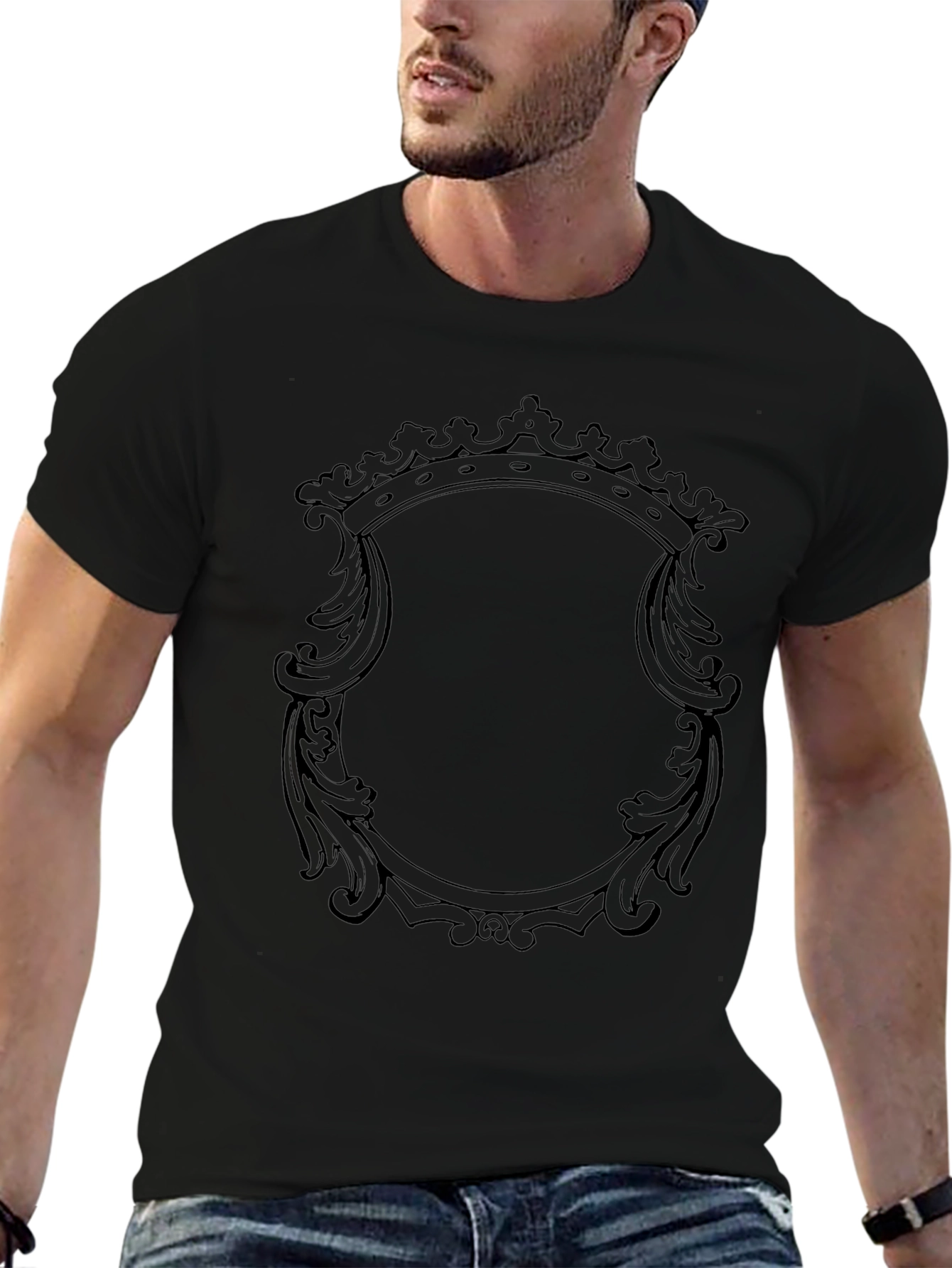 Crown Framed Graphic Tee - Stylish Menswear