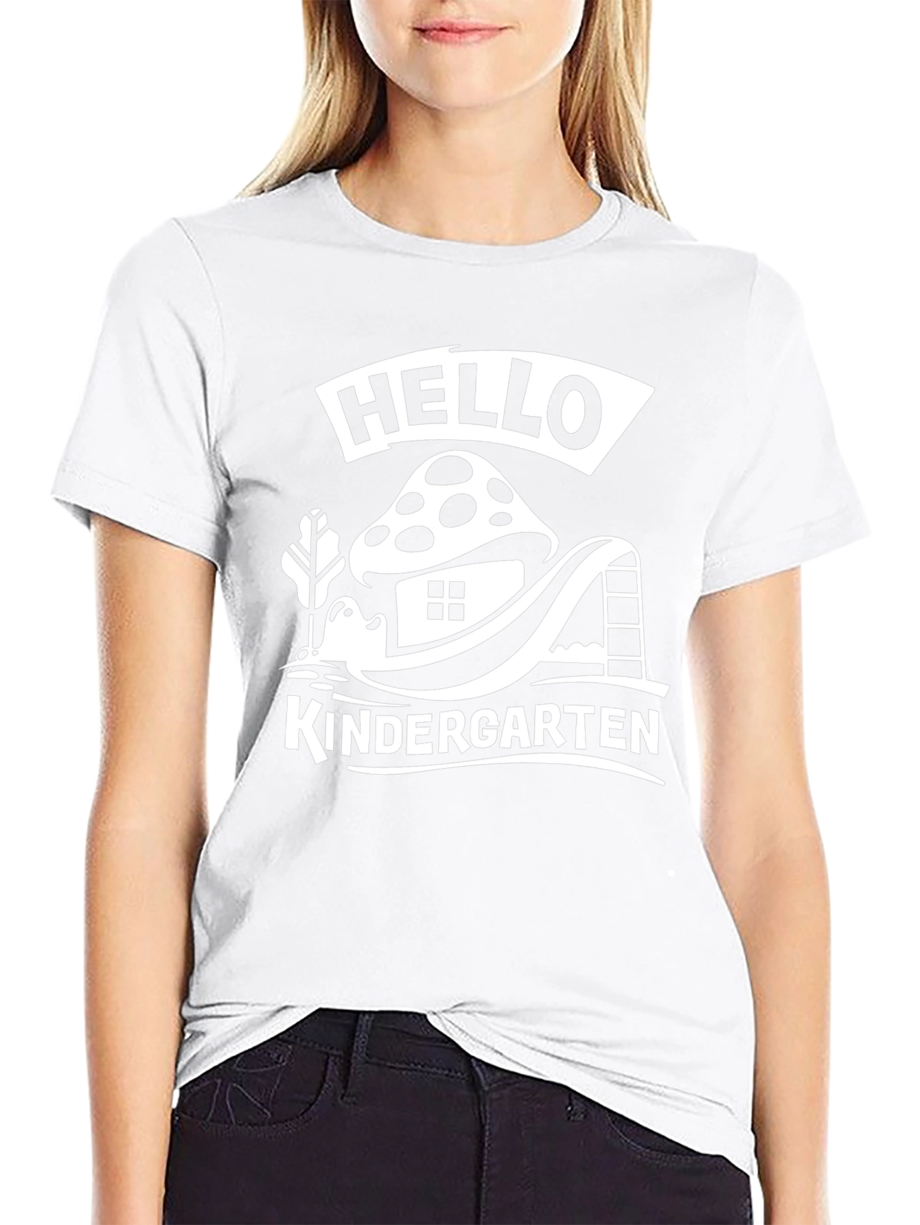 Hello Kindergarten Black T-Shirt