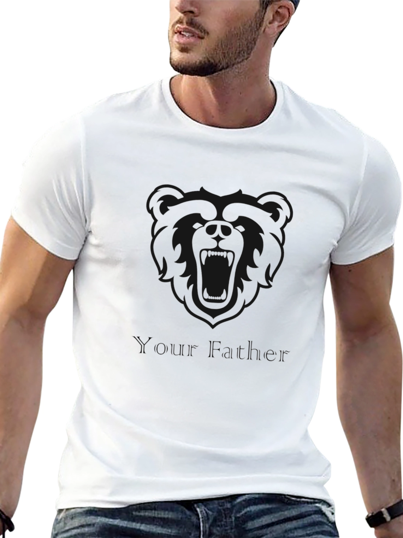Mens Graphic T-Shirt: Cool Bear Design