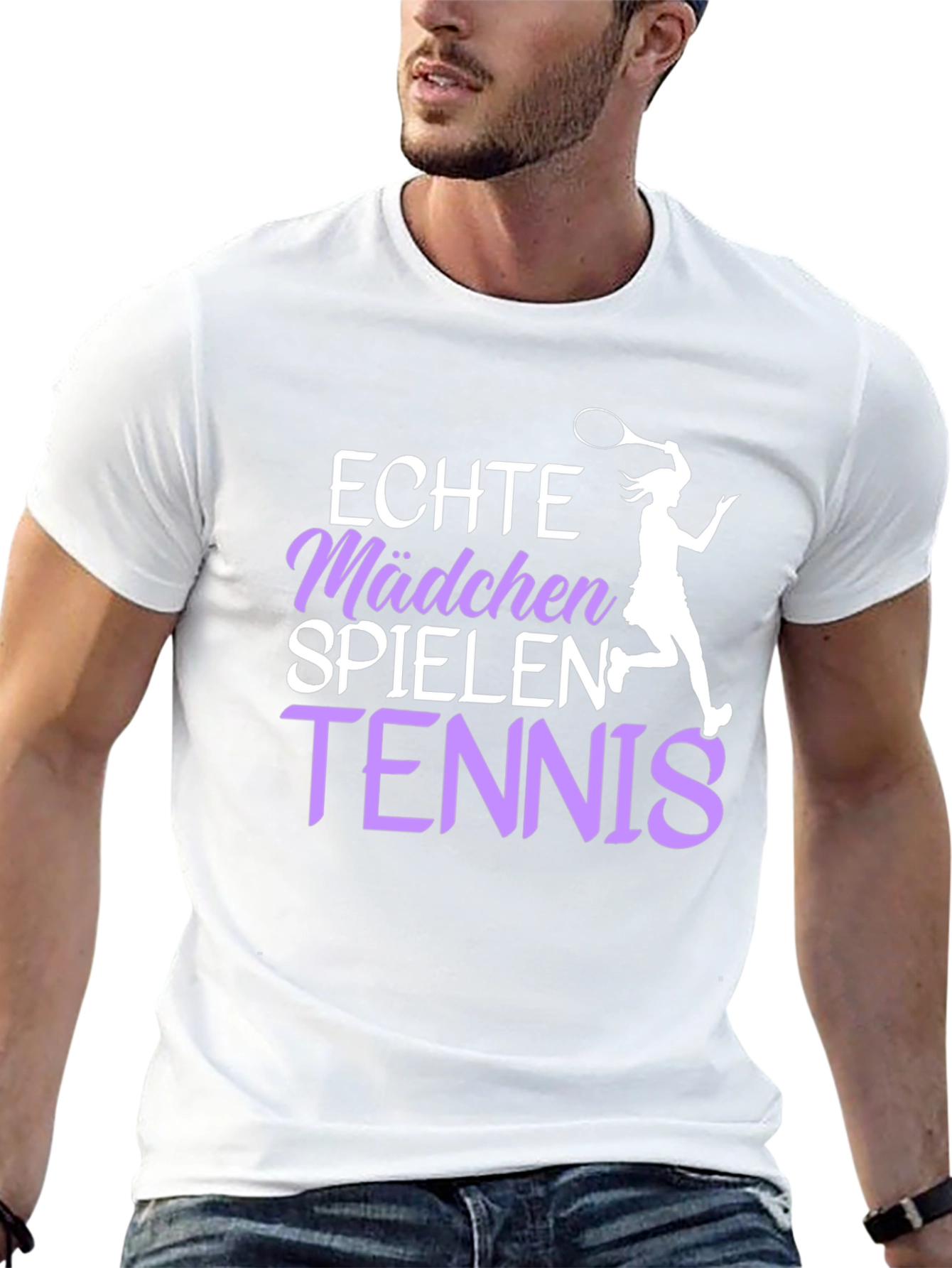 Echte Mädchen Tennis Graphic T-Shirt