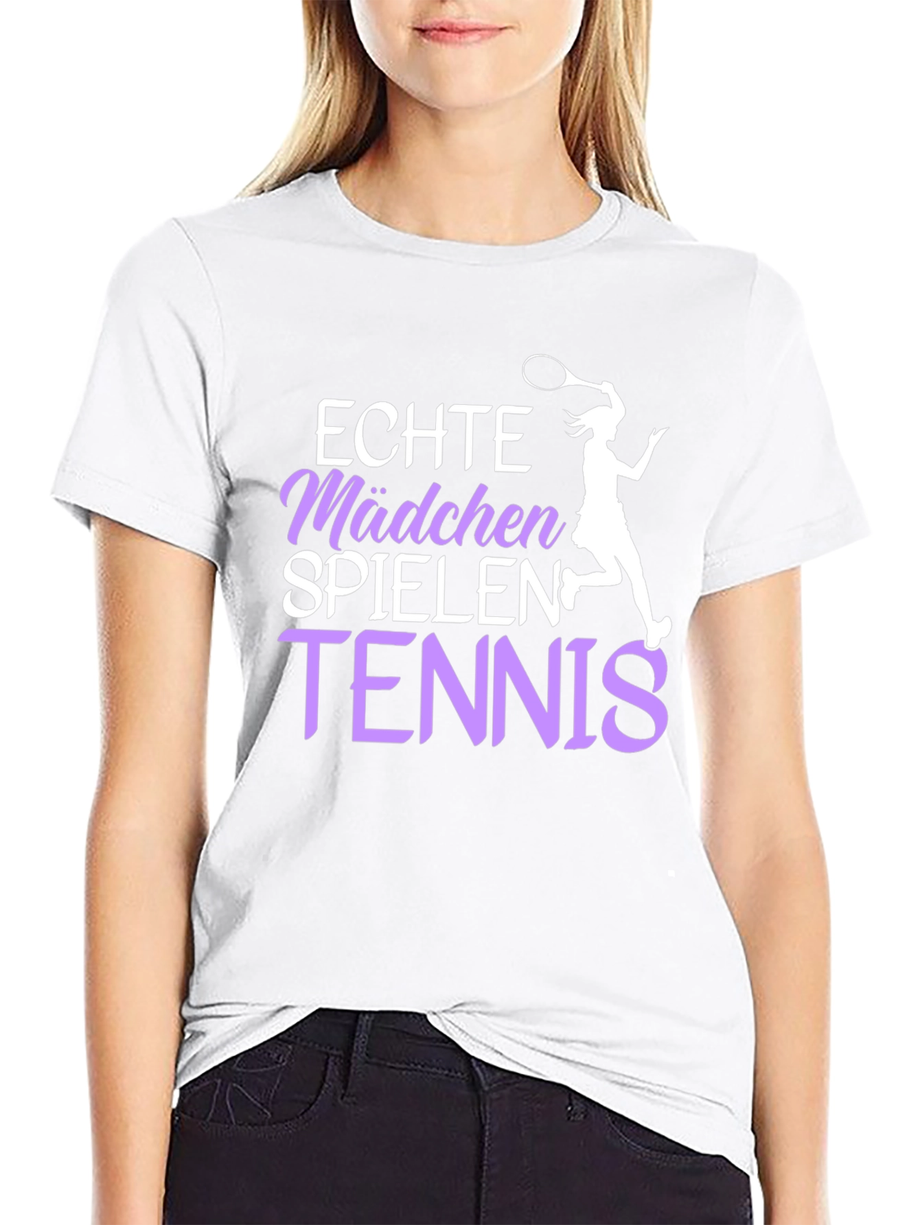 Echte Mädchen Tennis Graphic T-Shirt