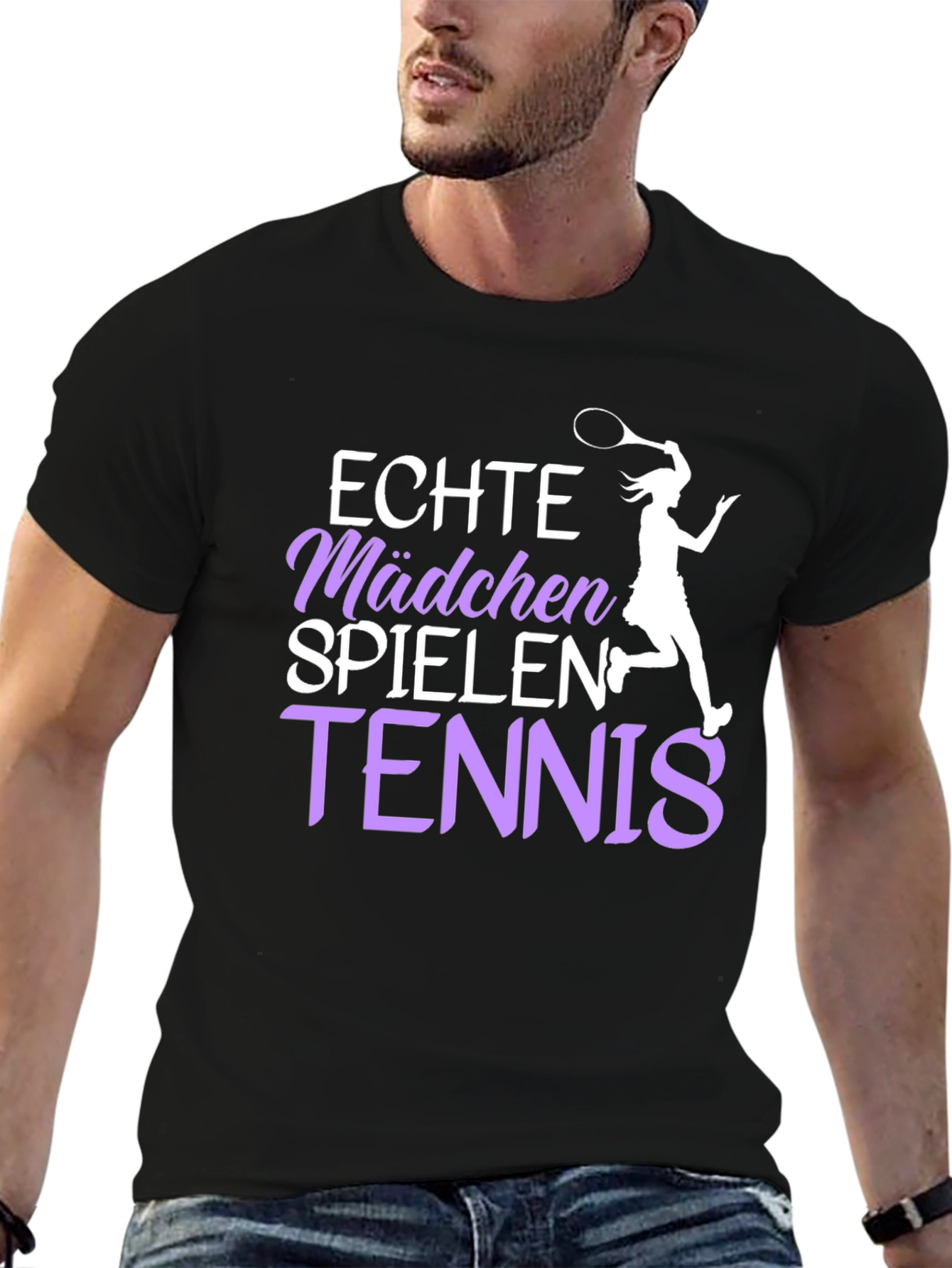 Echte Mädchen Tennis Graphic T-Shirt