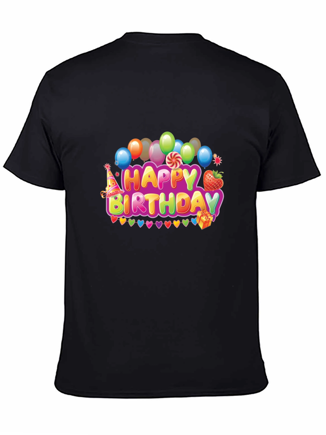 Festive Happy Birthday Graphic Tee - Unisex