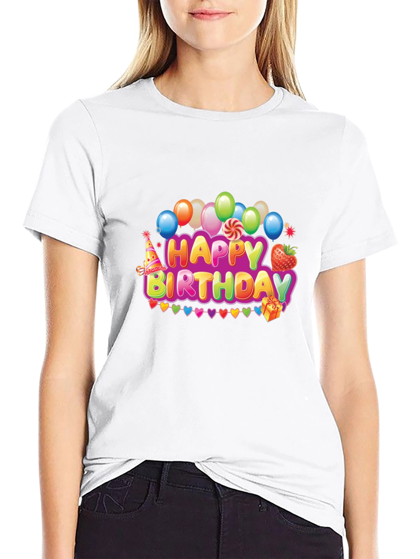 Festive Happy Birthday Graphic Tee - Unisex