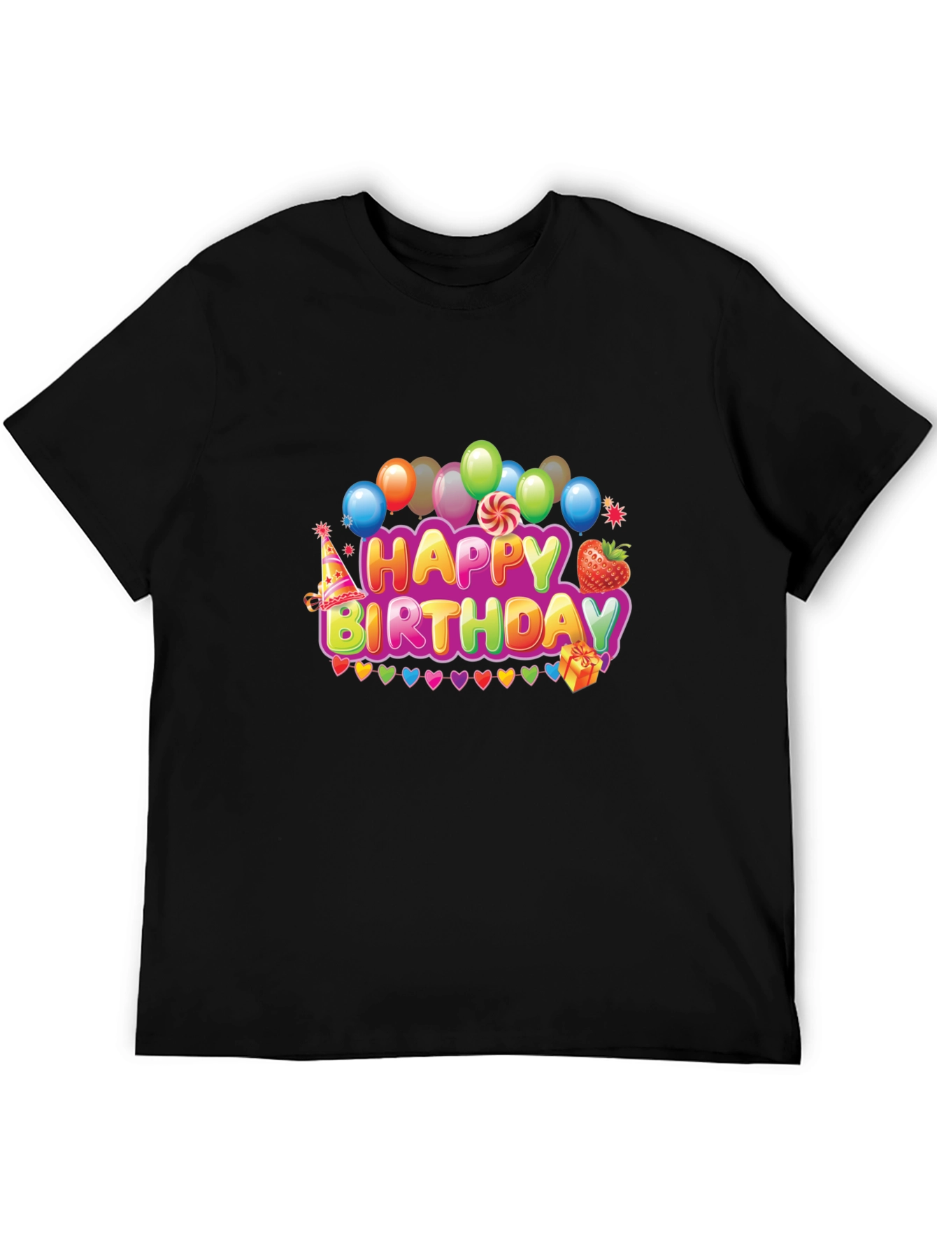 Festive Happy Birthday Graphic Tee - Unisex