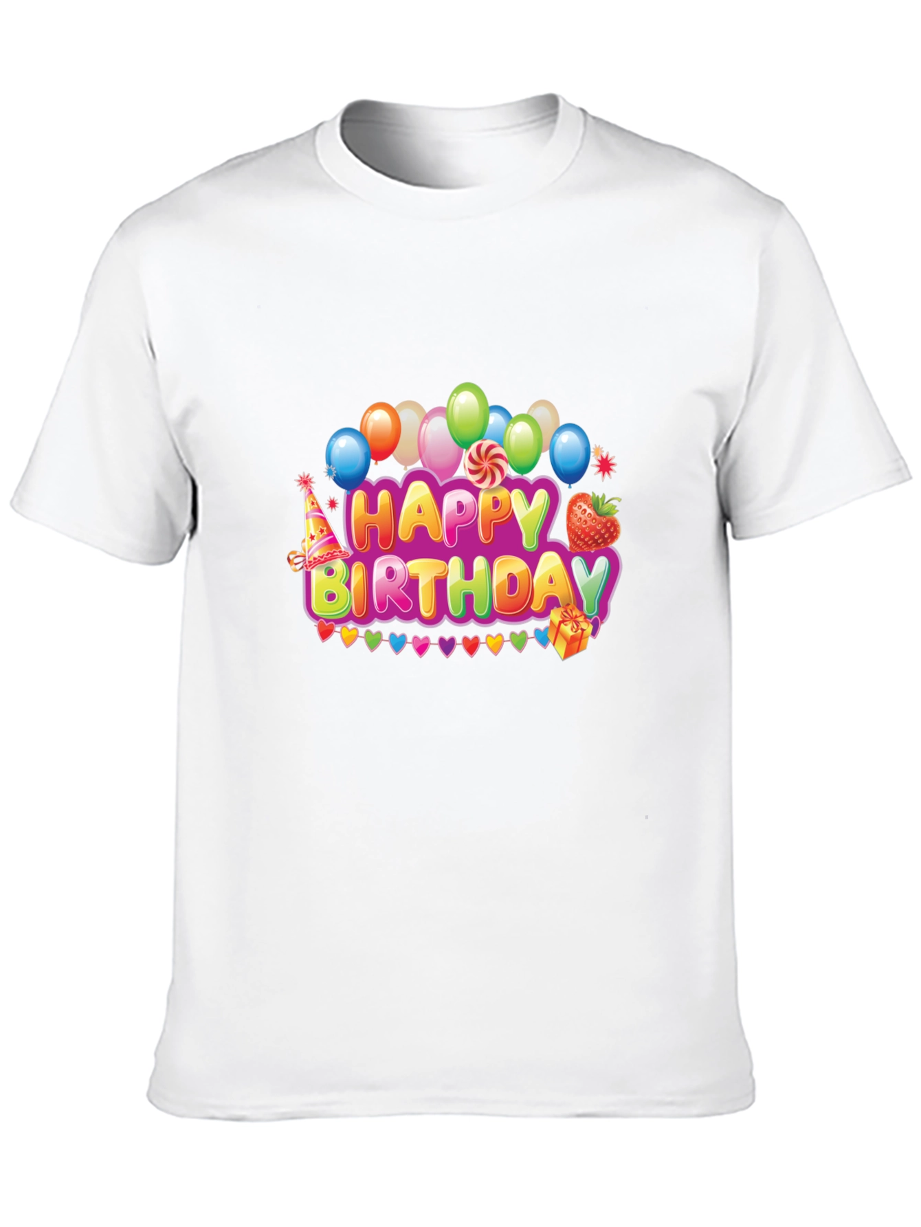 Festive Happy Birthday Graphic Tee - Unisex