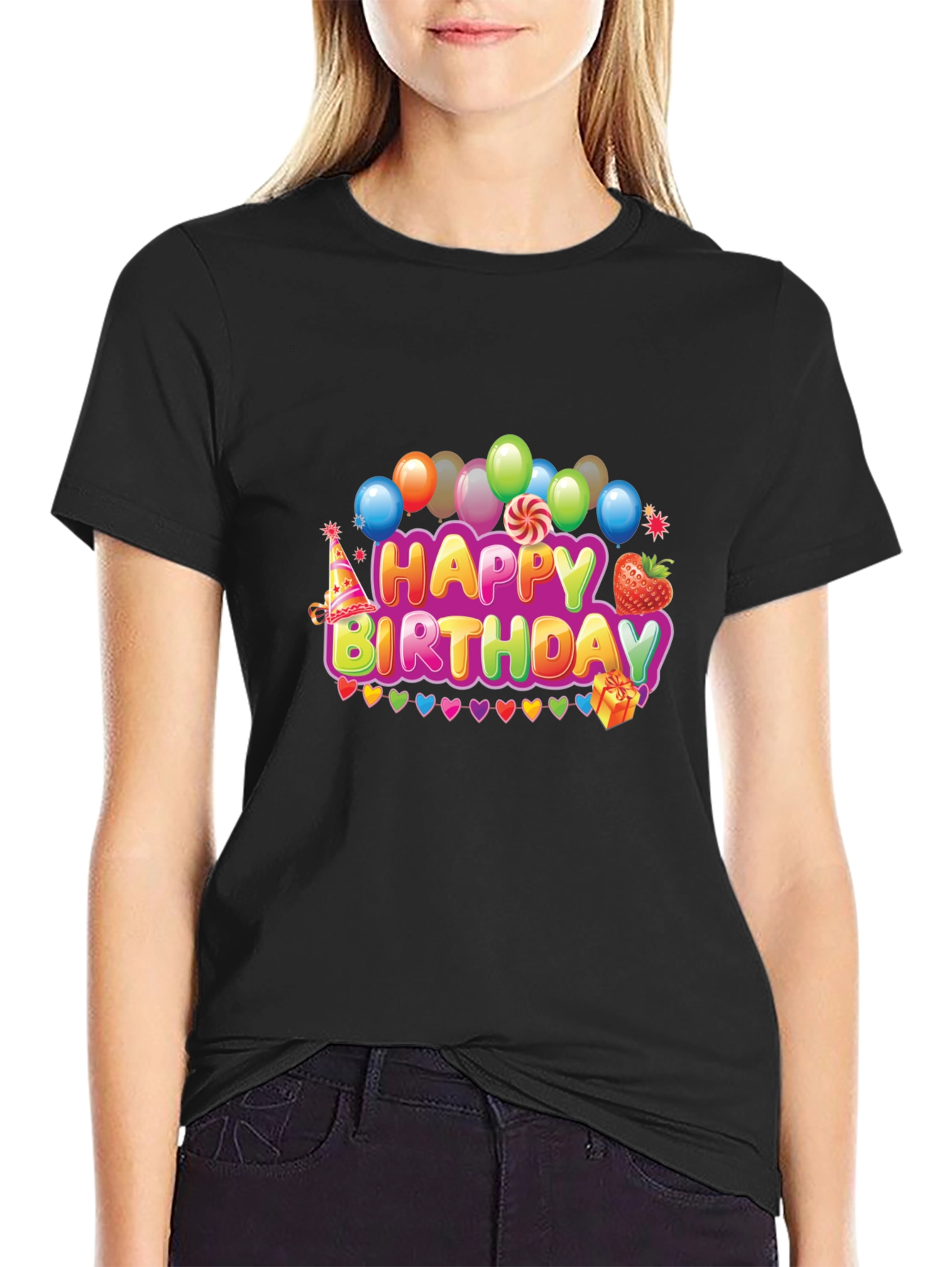 Festive Happy Birthday Graphic Tee - Unisex