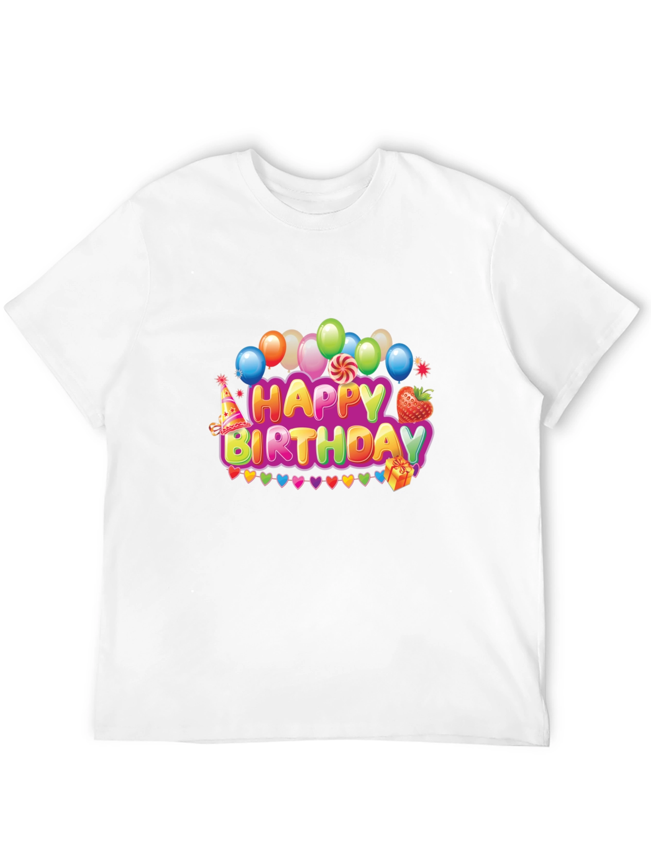 Festive Happy Birthday Graphic Tee - Unisex