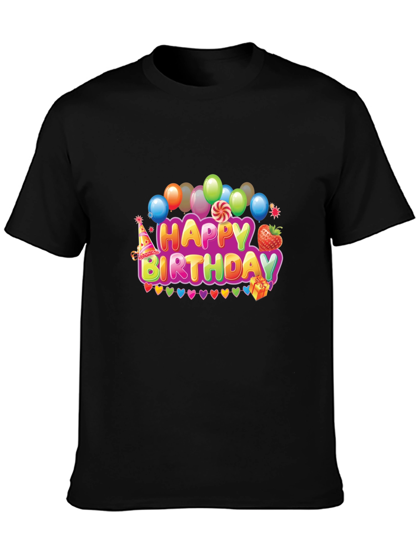 Festive Happy Birthday Graphic Tee - Unisex