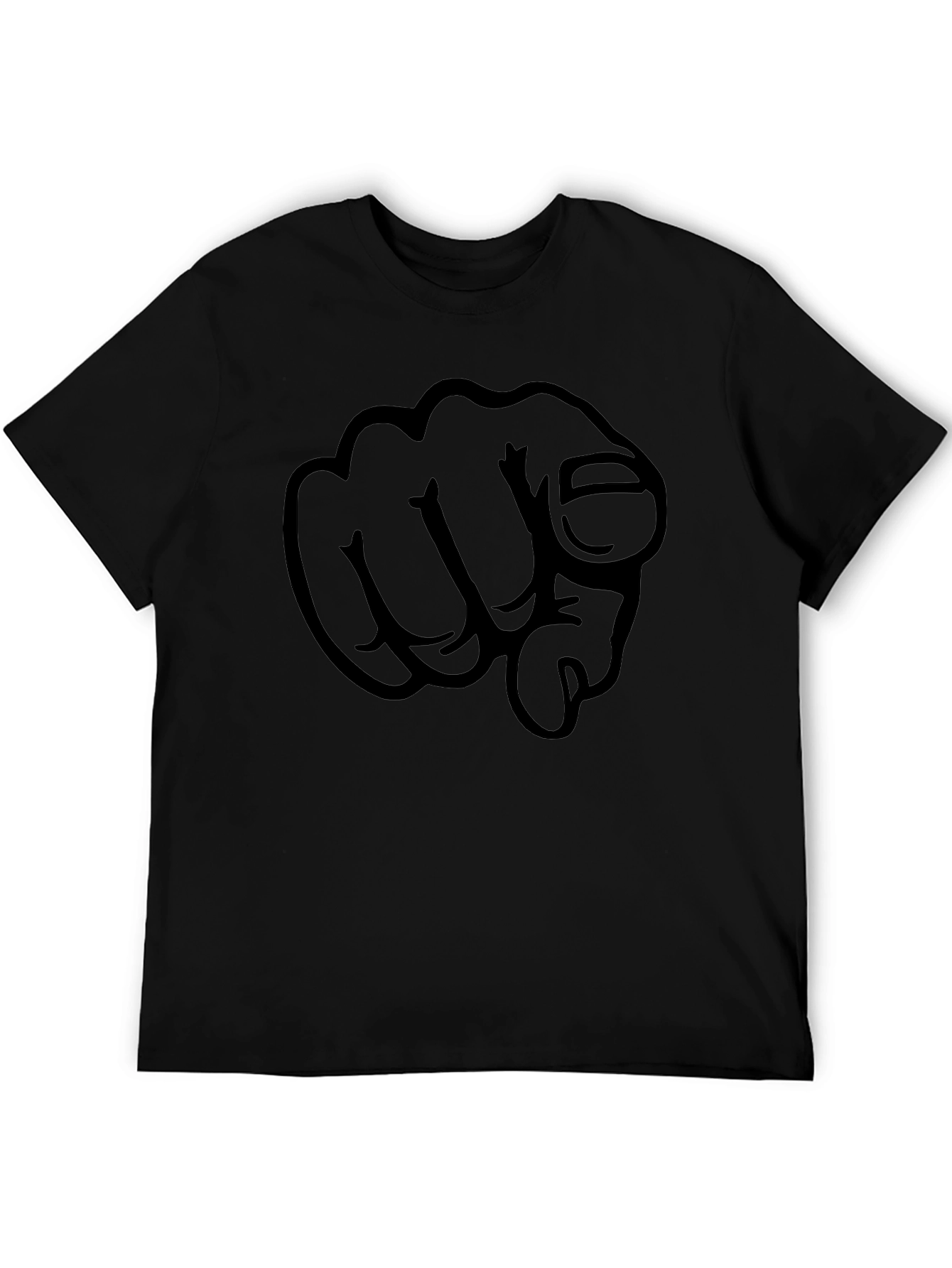 Pointing Finger Graphic Tee - Bold Design