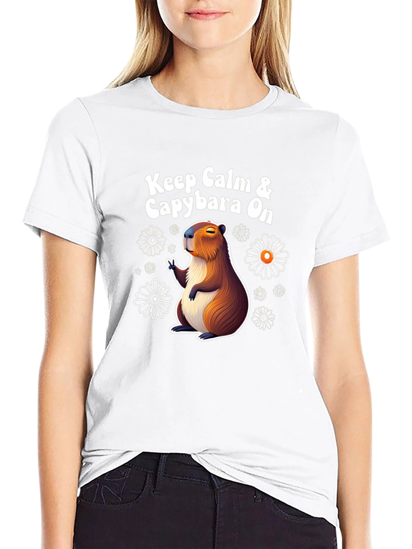 Keep Calm & Capybara On T-Shirt